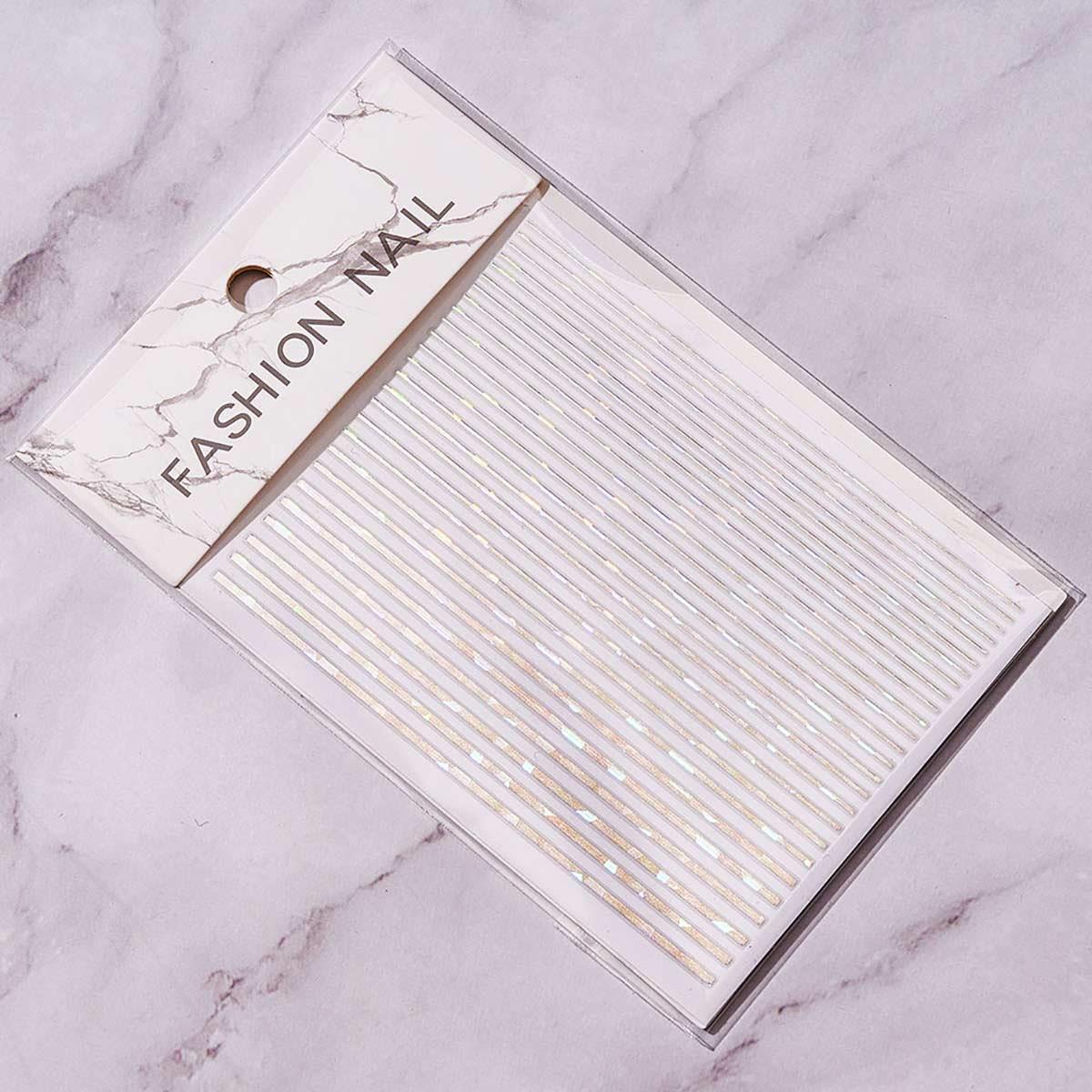 Adanil Nail Art Kendinden Yapışkanlı Şerit Sticker Parıltılı Gümüş - ADANİL-ŞERİT-STİCKER-PARILTILI-GÜMÜŞ