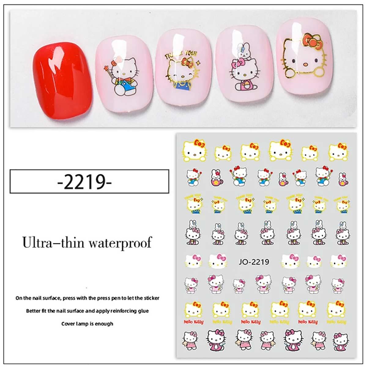 Adanil Tavşan ve Elbiseli Hello Kitty Sticker J0-2219 - ADANİL-STICKER-J0-2219