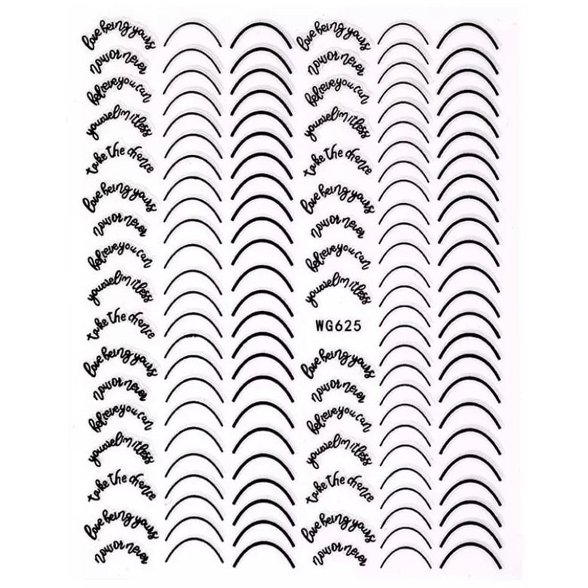 BORN PRETTY BEYAZ OVAL FRENCH STICKER