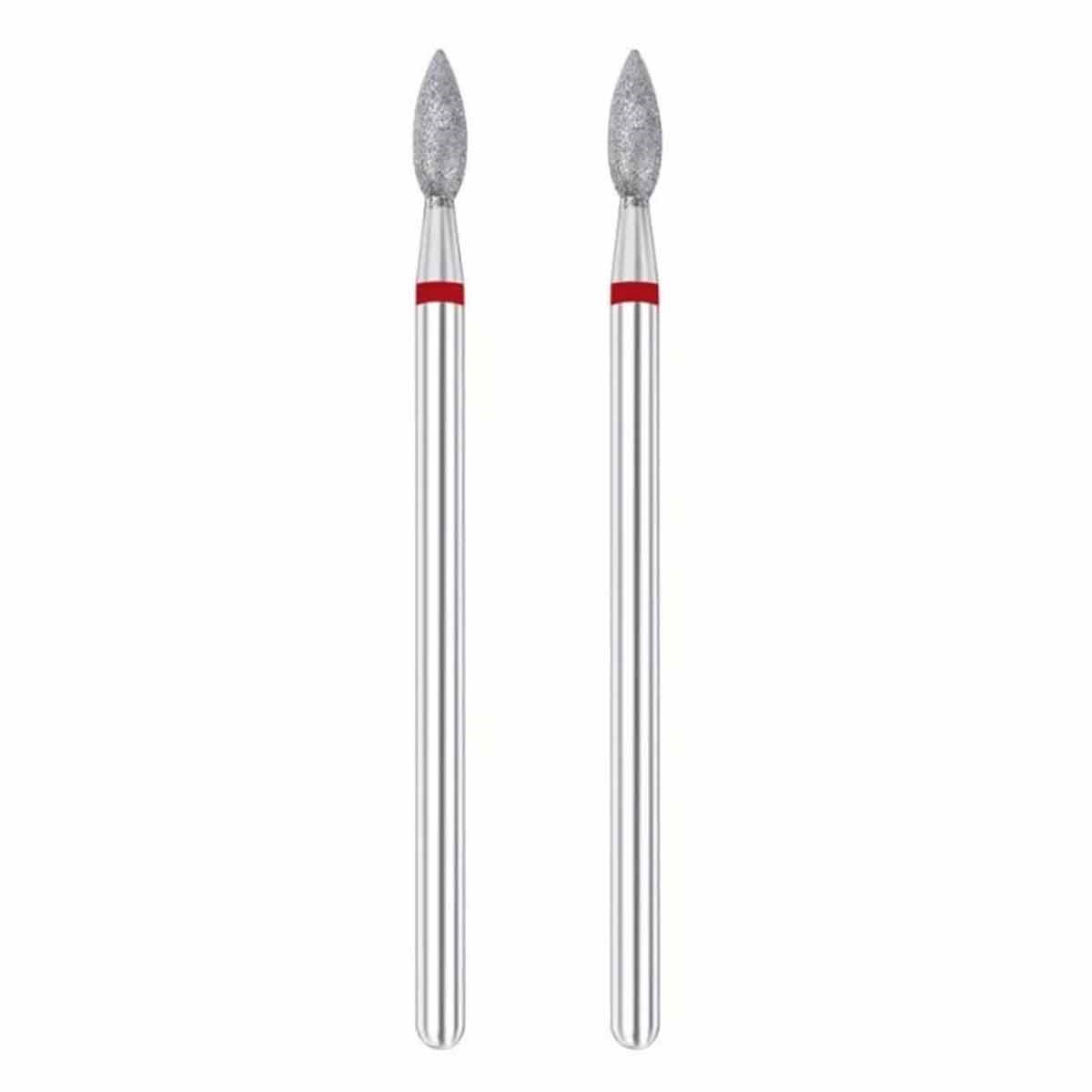 ELLEA NAİL 2'Lİ DAMLA KIRMIZI ELMAS FREZE UÇ