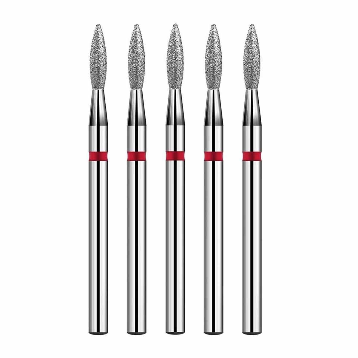 ELLEA NAİL 5'Lİ ATEŞ KIRMIZI ELMAS FREZE UÇ