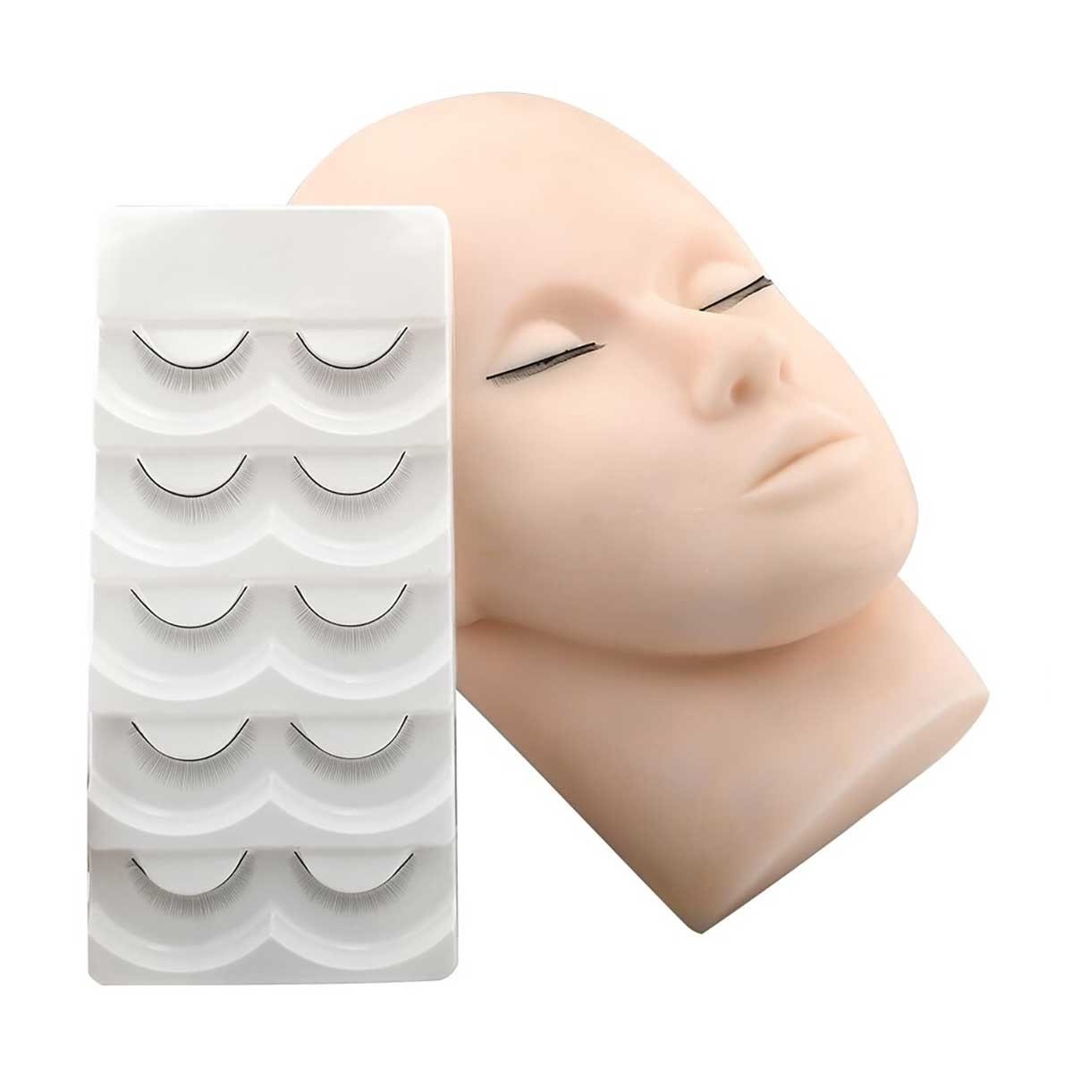 ELLEA NAIL İPEK KİRPİK EĞİTİM MANKENİ VE 10 ADET EĞİTİM KİRPİĞİ