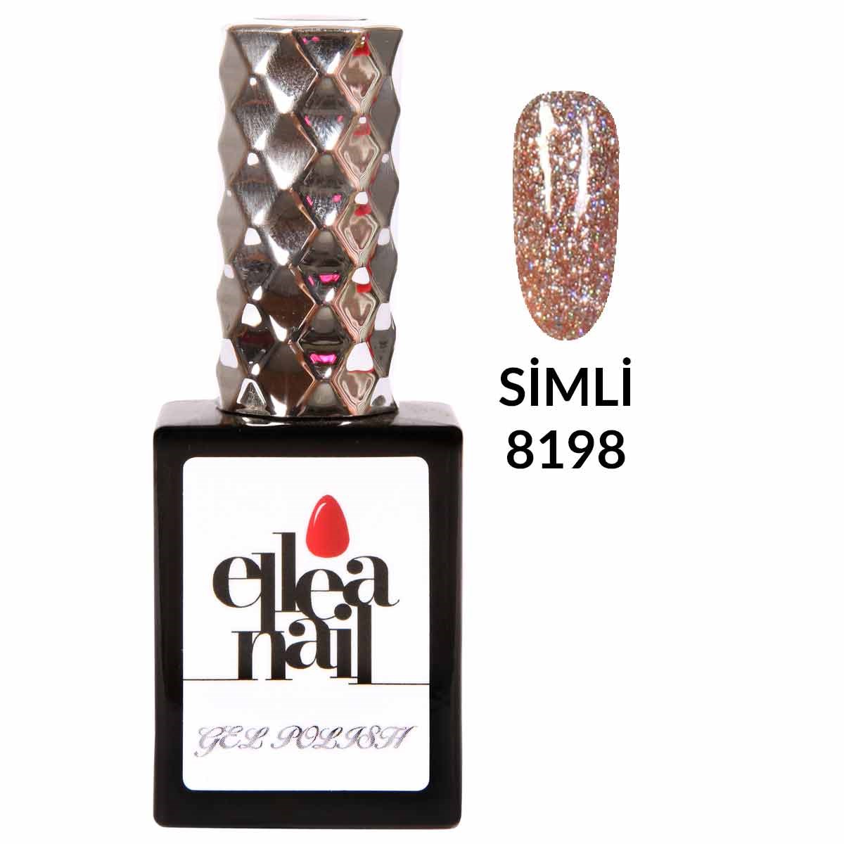 ELLEA NAİL SALON BOY 15 ML UV LED SİMLİ KALICI OJE 8198 - ELLEA-NAİL-SİMLİ-KALICI OJE-8198