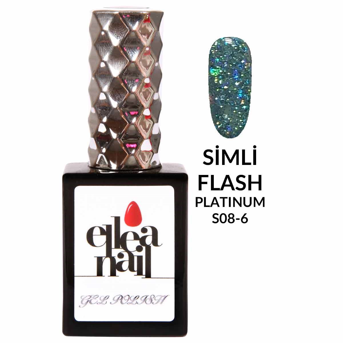 ELLEA NAİL SALON BOY 15 ML UV LED SİMLİ KALICI OJE PLATİNİUM FLASH SCALE 6 - ELLEA-NAİL-SİMLİ-KALICI OJE-PF6
