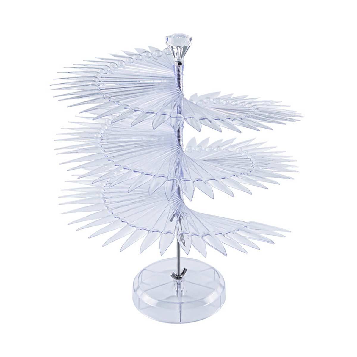 Kalıcı Oje Stant 120 Adet Elmas Başlıklı Döner Büyük Kalıcı Oje Renk Sergileme Standı Şeffaf - ADANİL-DÖNER-KARTELA-120-ŞEFFAF