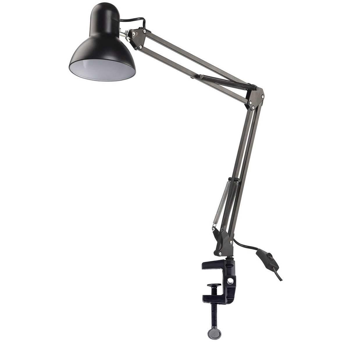 Mengeneli Masa Lambası Siyah Esnek Ayarlanabilir 360 Derece Dönebilen Güzellik Salonu Lambası - ADANİL-MENGENELİ-MASA-LAMBASI-SİYAH