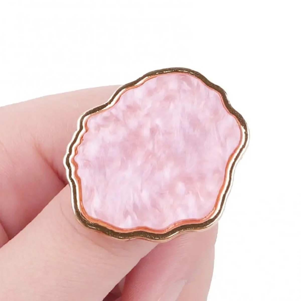 Nail Art Paleti Yüzüklü Kalıcı Oje Karıştırma Paleti Rastgele Şekilli Pembe - YÜZÜKLÜ-NAİL-ART-PALETİ-ŞEKİLLİ-PEMBE
