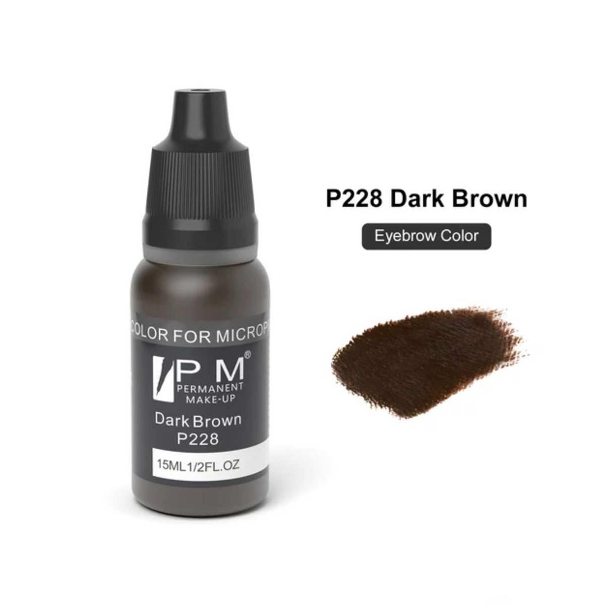 Permanent Makeup Koyu Kahverengi Kalıcı Makyaj Pigmenti PM 228 Dark Brown - PM-228-DARK-BROWN