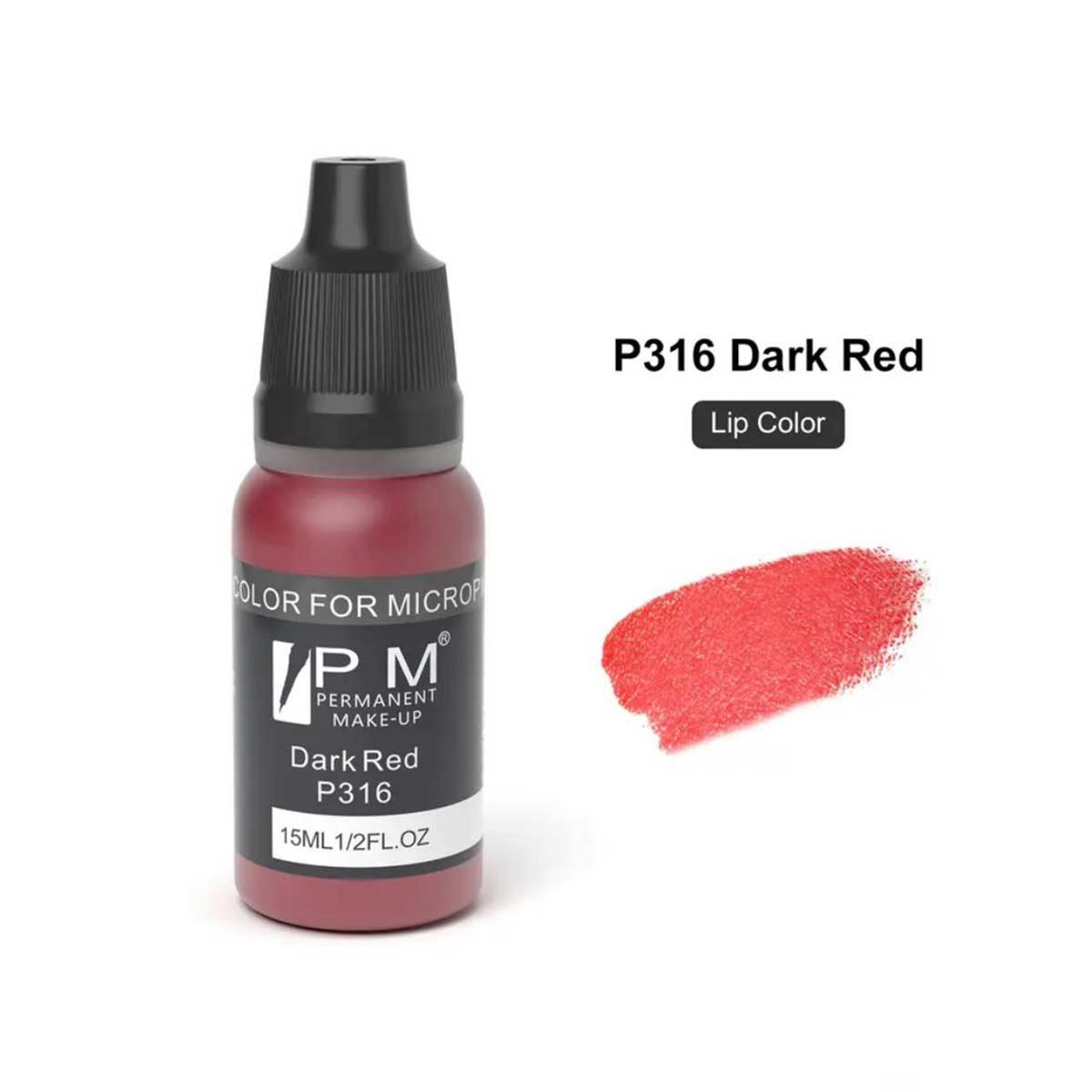 Permanent Makeup Koyu Kırmızı Kalıcı Makyaj Pigmenti PM 316 Dark Red - PM-316-DARK-RED