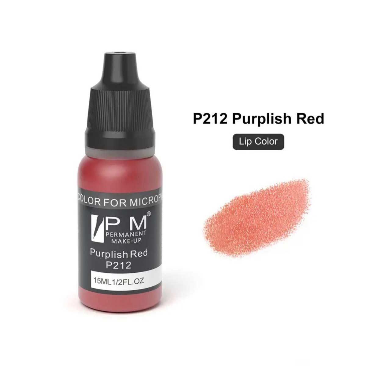 Permanent Makeup Morumsu Kırmızı Kalıcı Makyaj Pigmenti PM 212 Purplish Red - PM-212-PURPLISH-RED