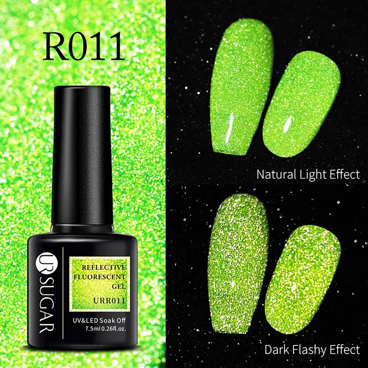 UR SUGAR REFLECTİVE FLUORESCENT GEL KARANLIKTA PARLAYAN SİMLİ KALICI OJE R011