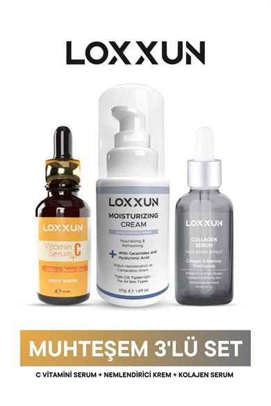 C Vitamini Serum + Kolajen Serum + Nemlendirici Krem