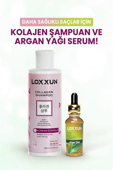 Kolajen Şampuan ve Argan Yağı Serum Seti