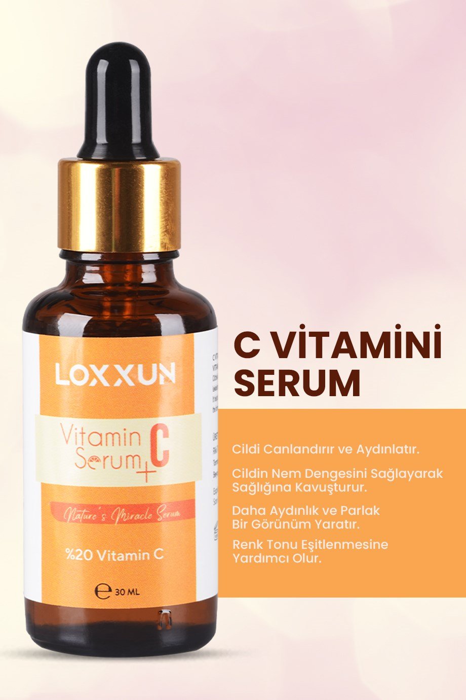 C Vitamini Serum + Kolajen Serum + Beyazlatıcı Krem + Leke Kremi Seti -  Loxxun