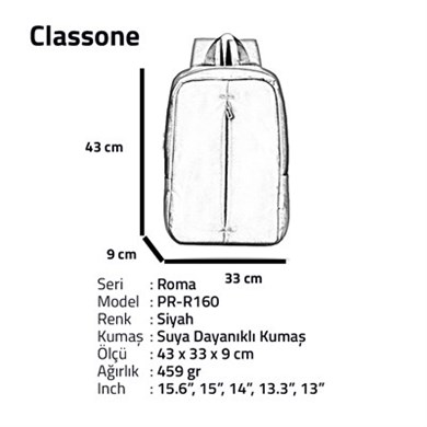 CLASSONE PR-R160 ROMA SERİSİ 15.6