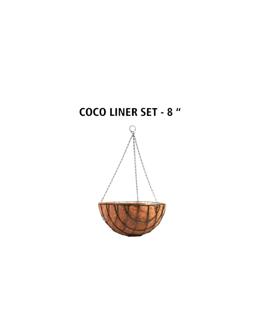 Askılı 11x21 cm Organik Hindistan Cevizi Dekoratif Saksı