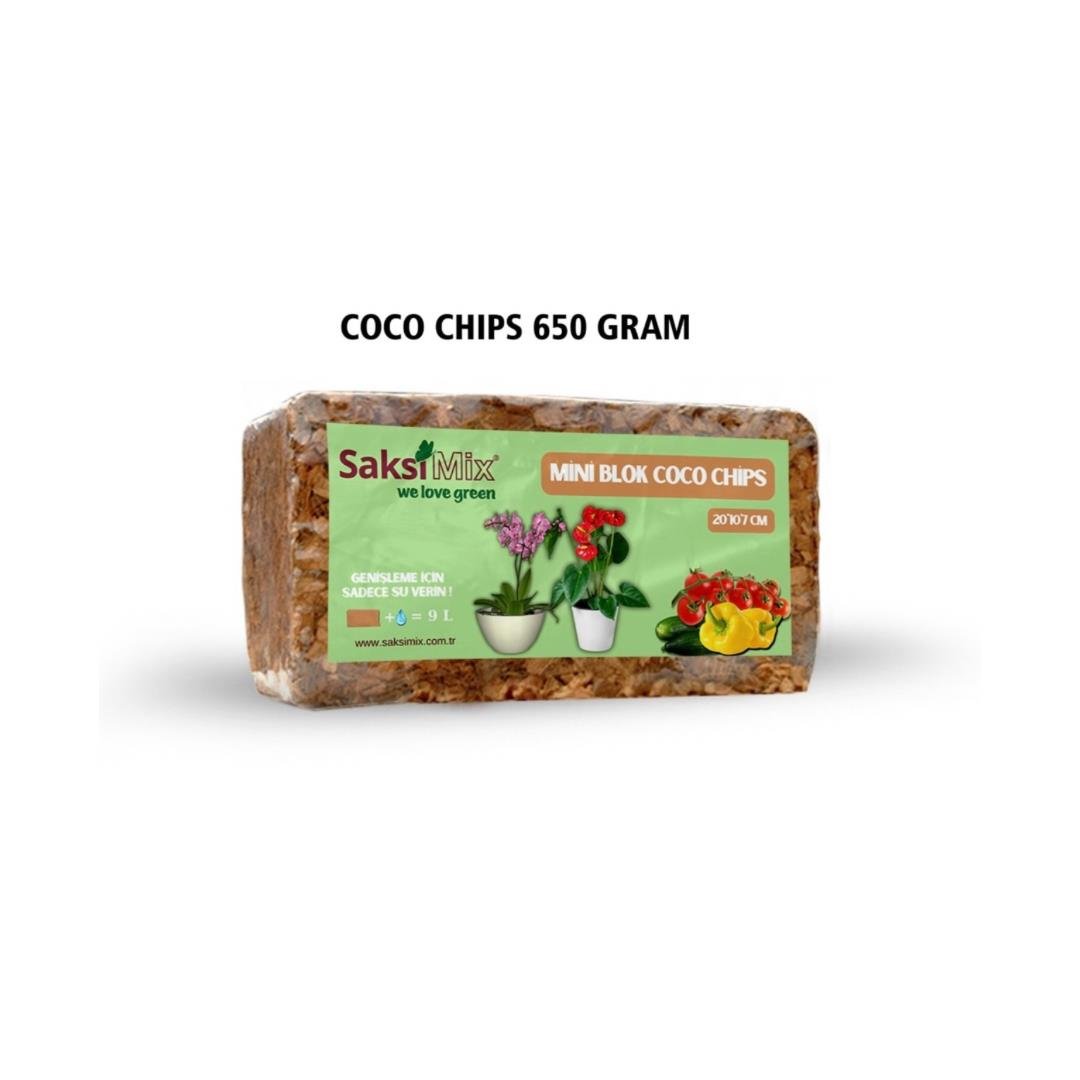 Sıkıştırılmış Mini Blok Coco Chips 650 g 9 L
