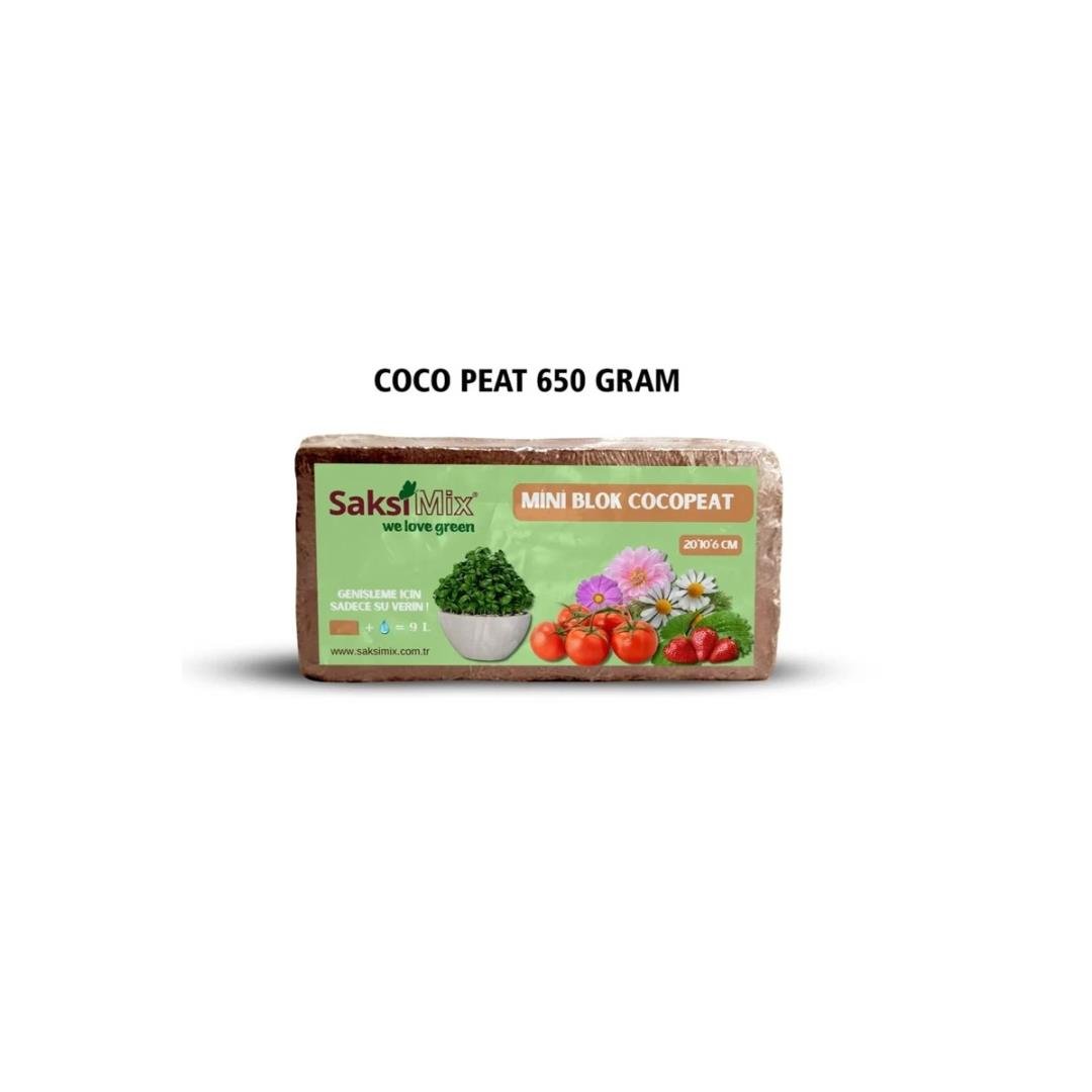 Sıkıştırılmış Mini Blok Cocopeat 650 g 9 L