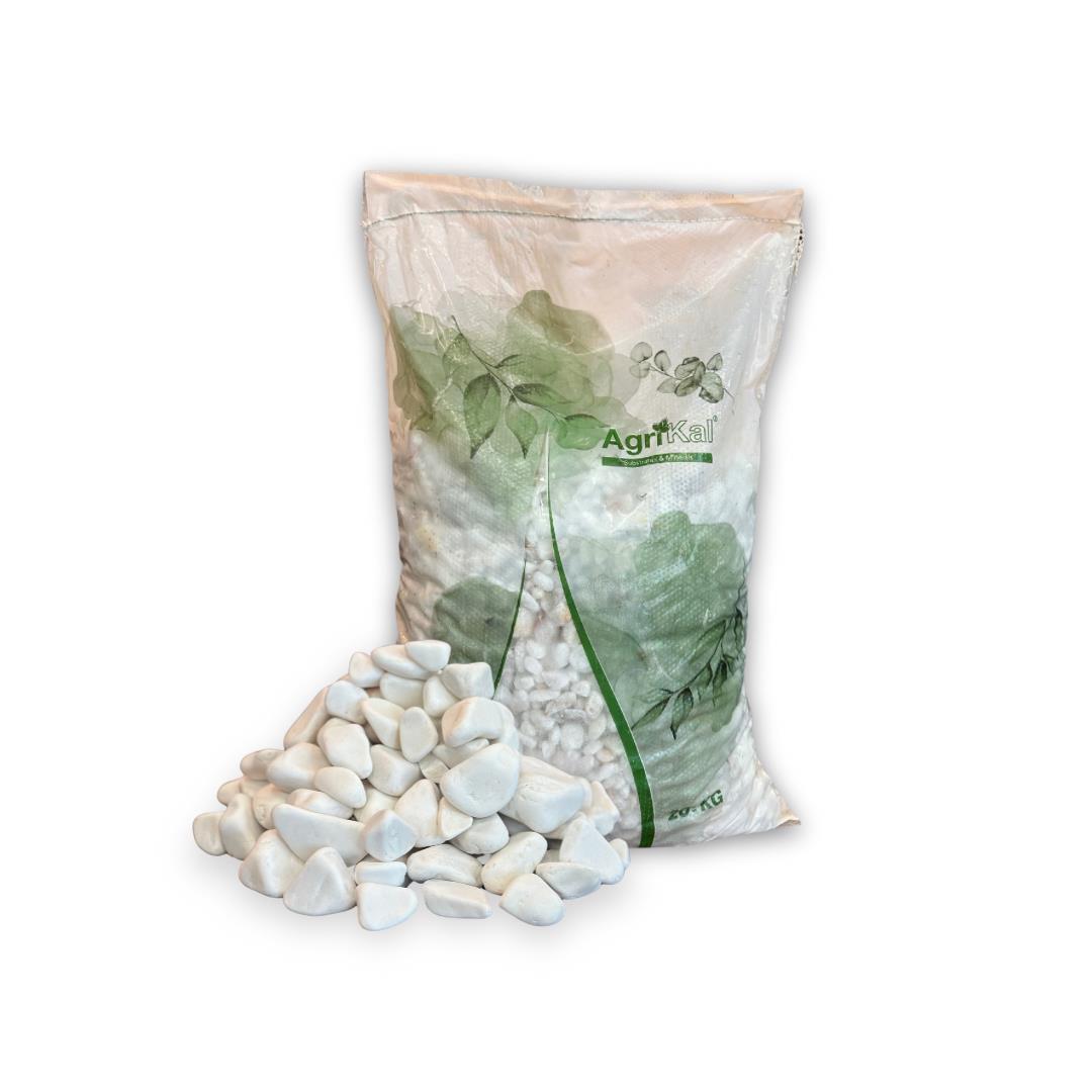 20 kg Fine (1-2 cm) Beyaz Dolomit Doğal Taş