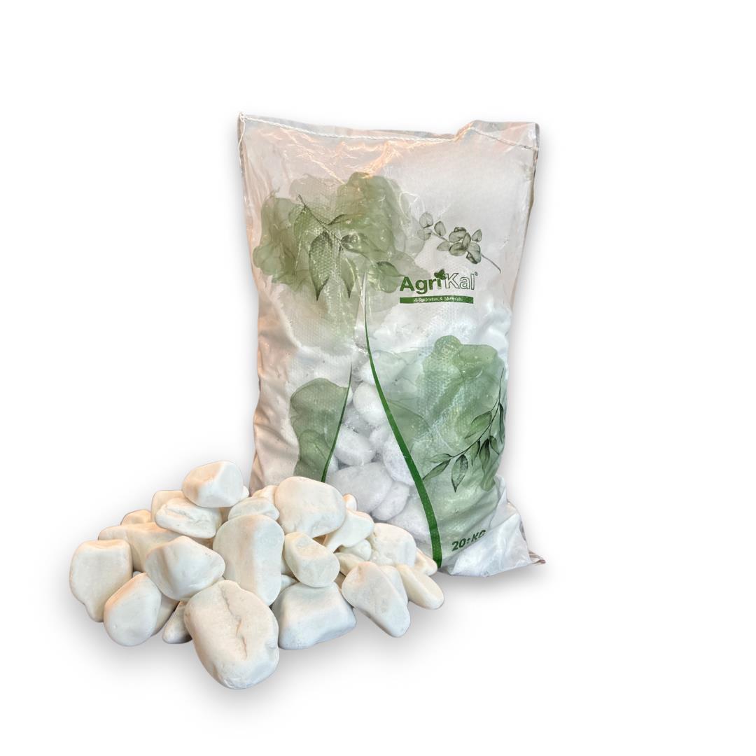 20 kg Medium (2-4 cm) Beyaz Dolomit Doğal Taşı