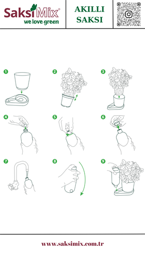 Herbal Hero Saksı Antrasit Akıllı Saksı