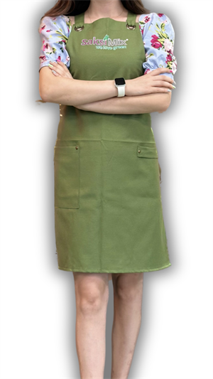 Yeşil Özel kumaşlı Bahçe Önlüğü