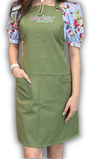 Yeşil Özel kumaşlı Bahçe Önlüğü