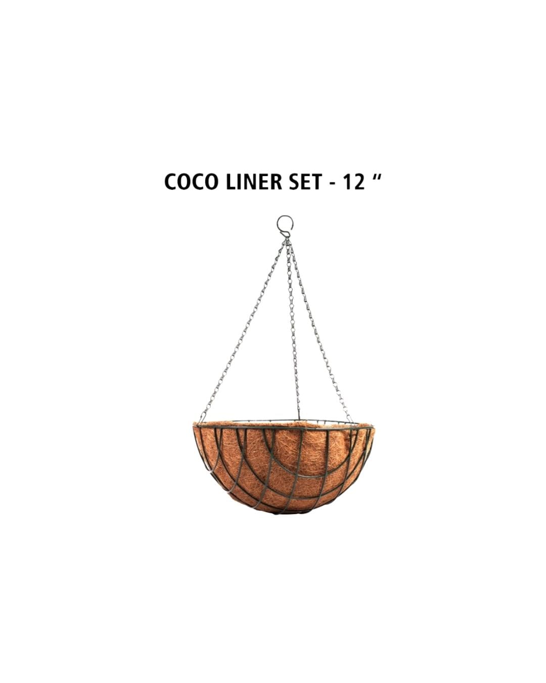 Askılı 15x32 cm Organik Hindistan Cevizi Dekoratif Saksı