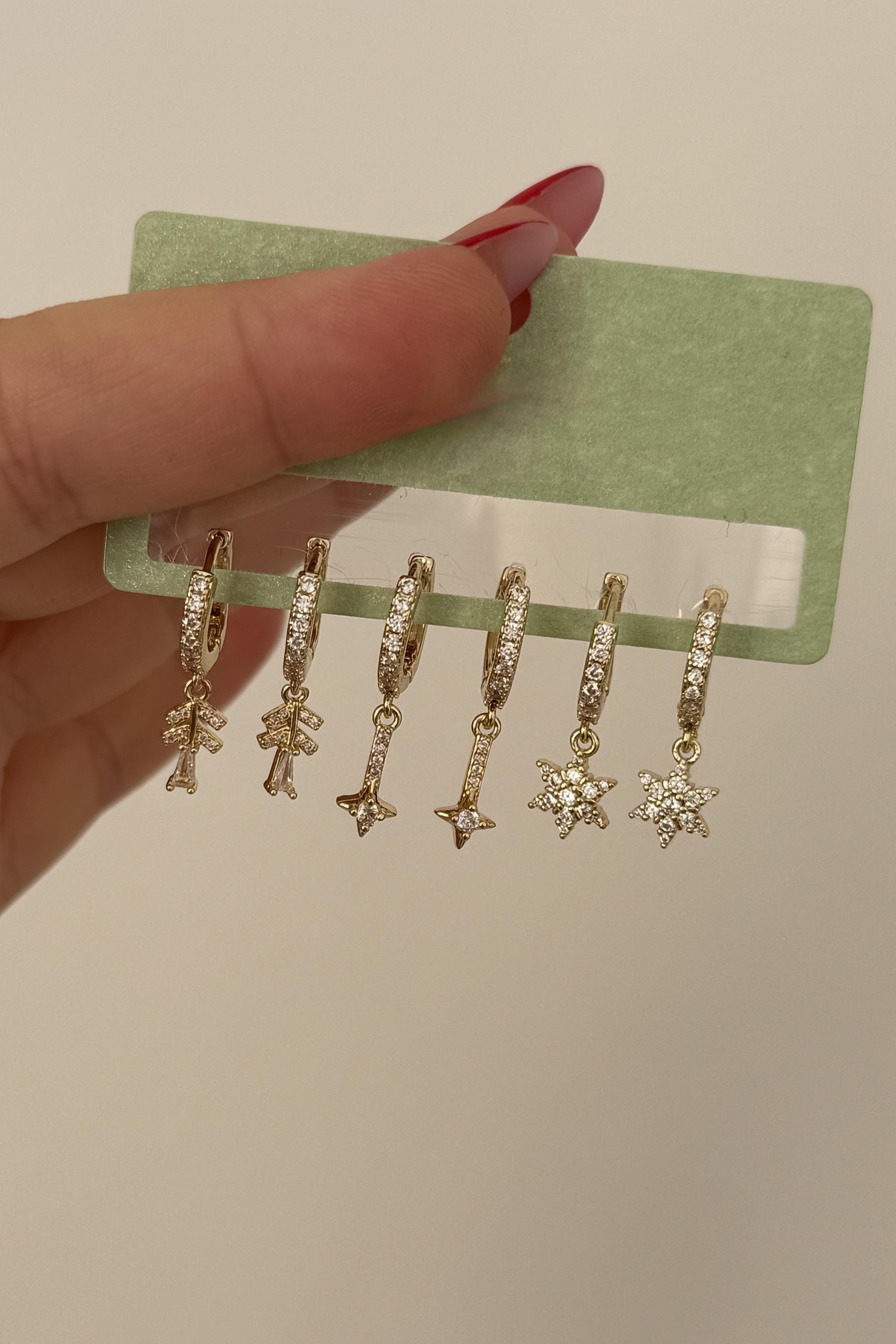 6lı Set Küpe