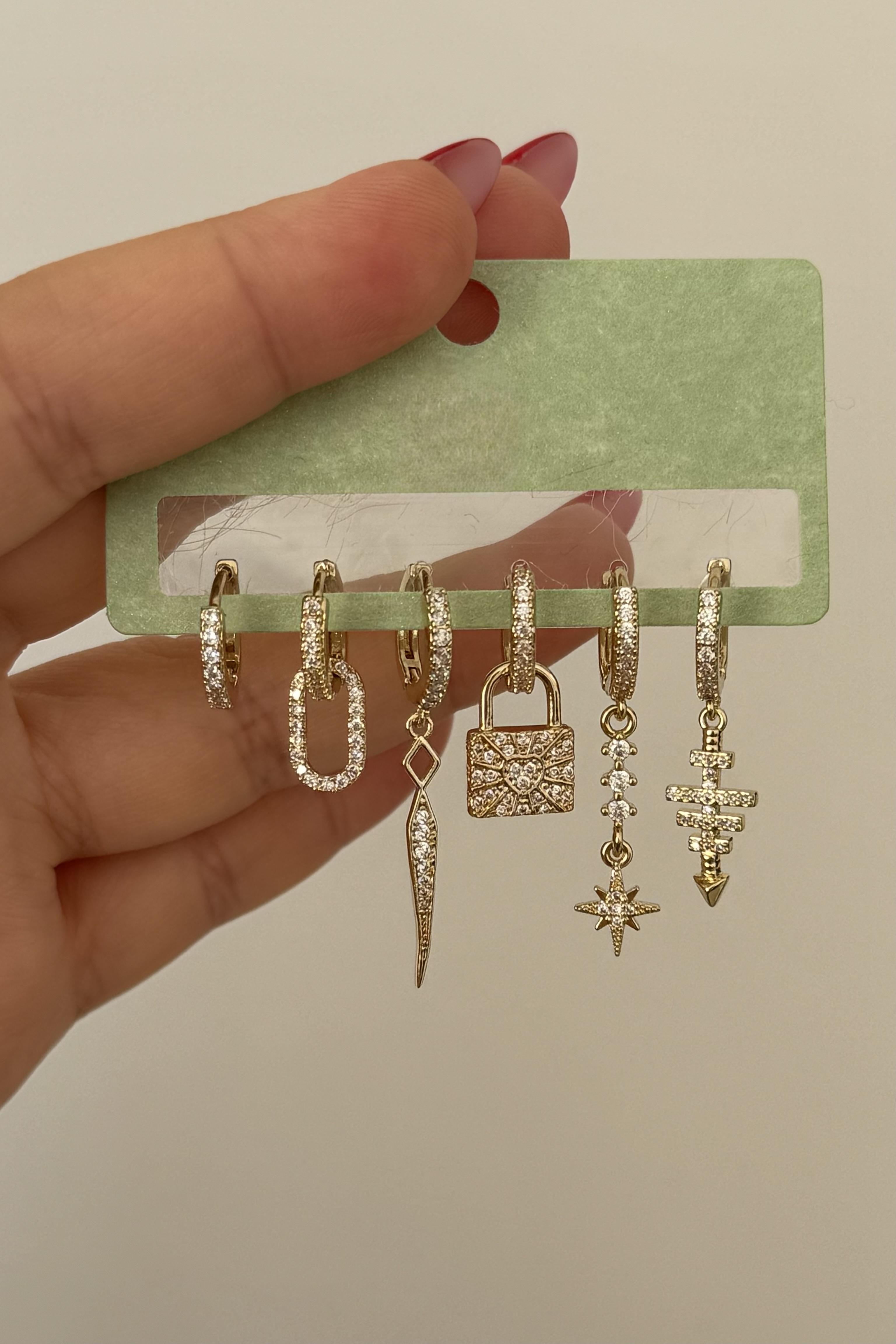 6lı Set Küpe