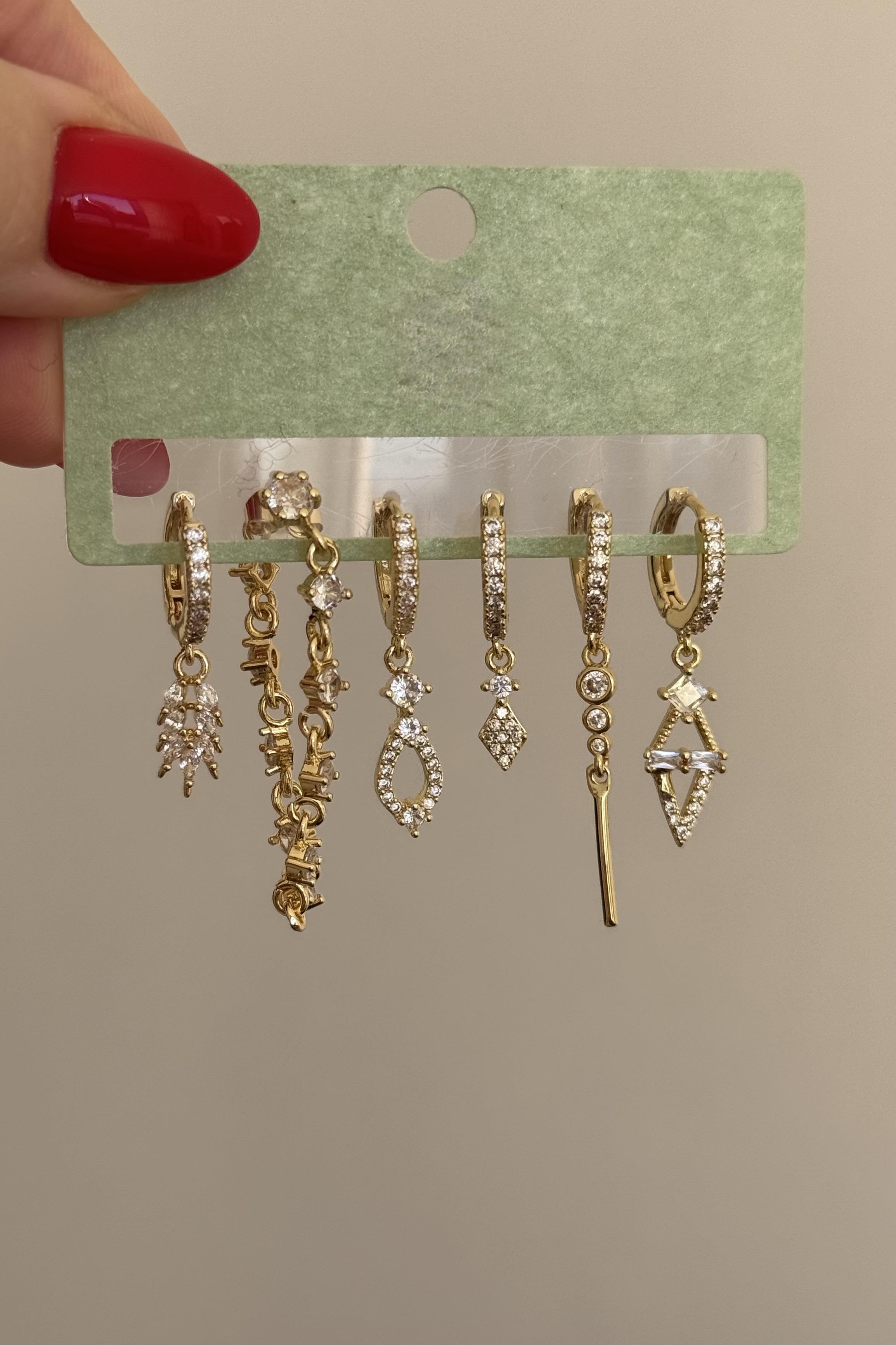 6lı Set Küpe