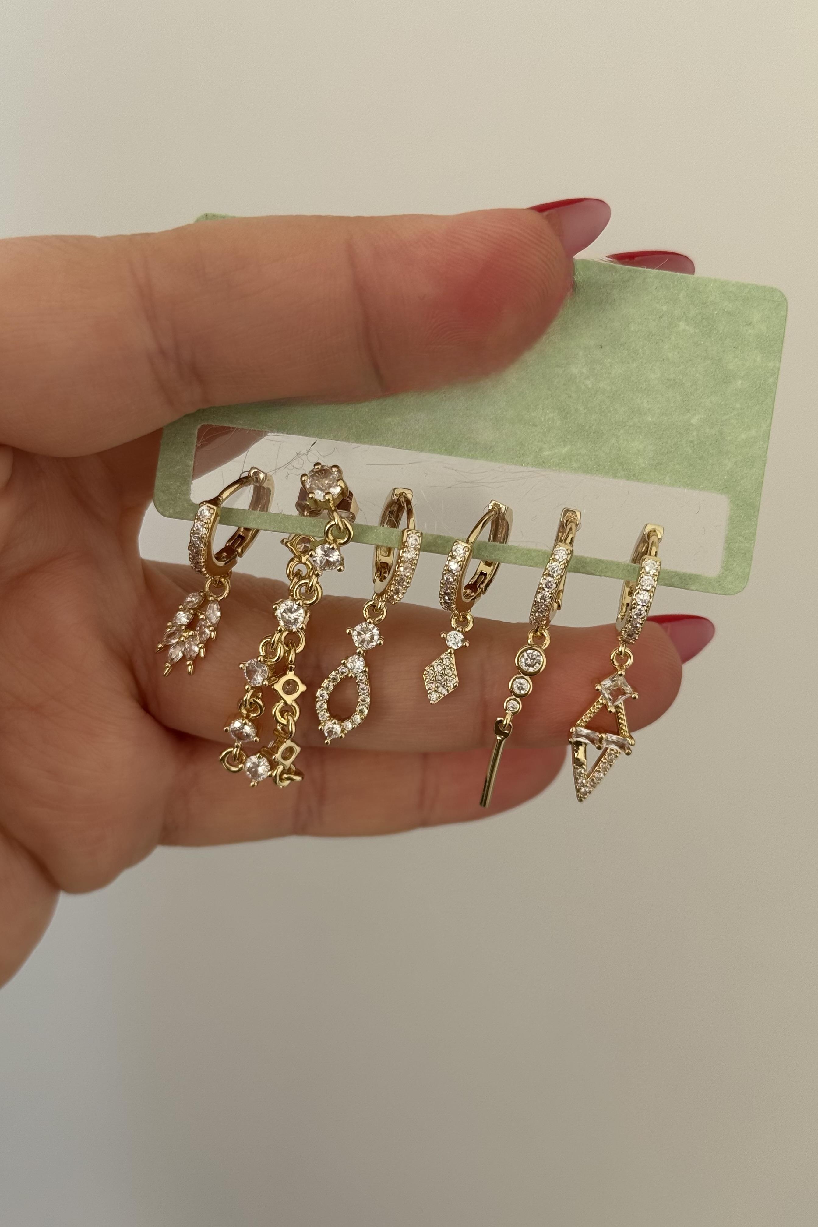 6lı Set Küpe