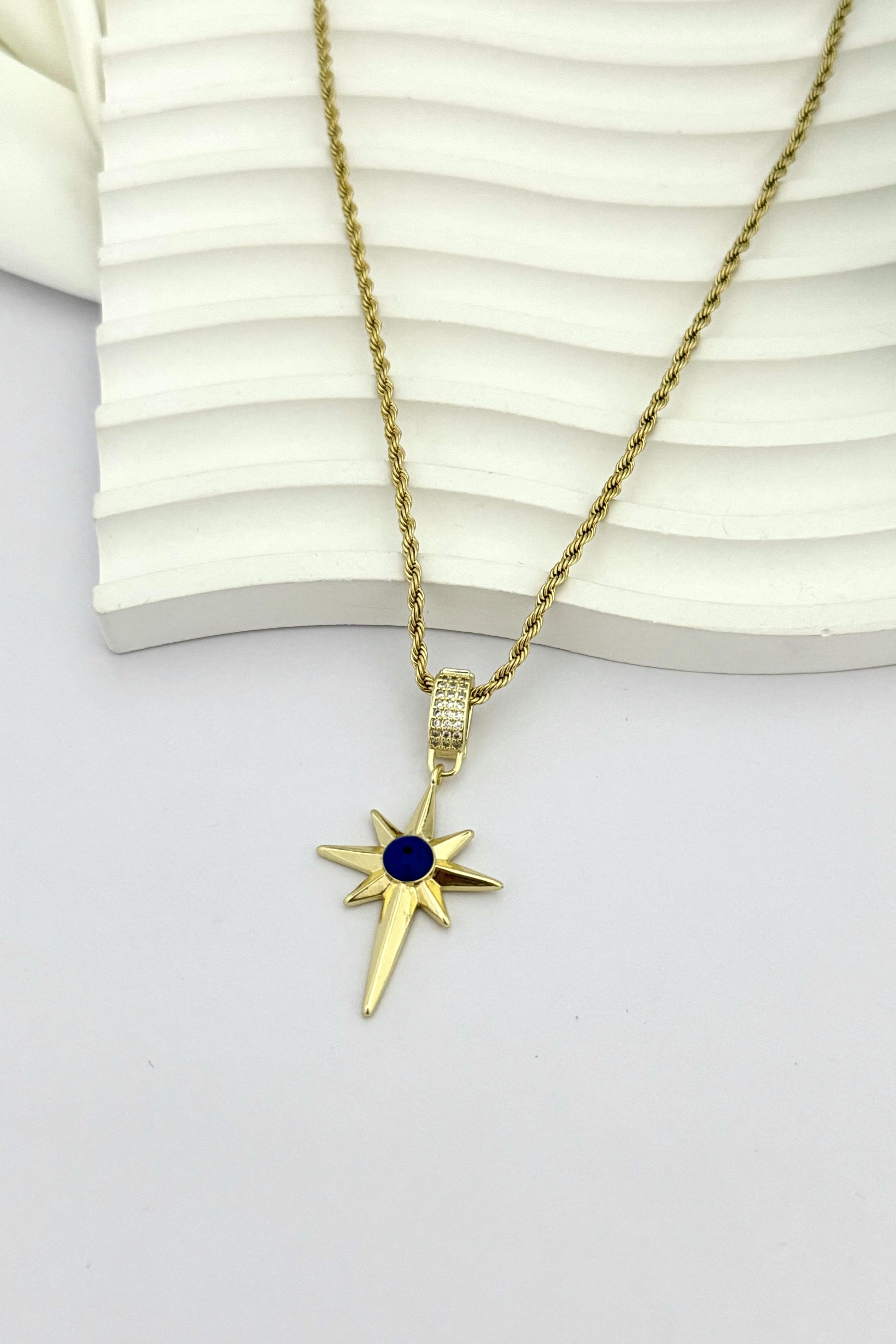 Blue Pole Star Kolye