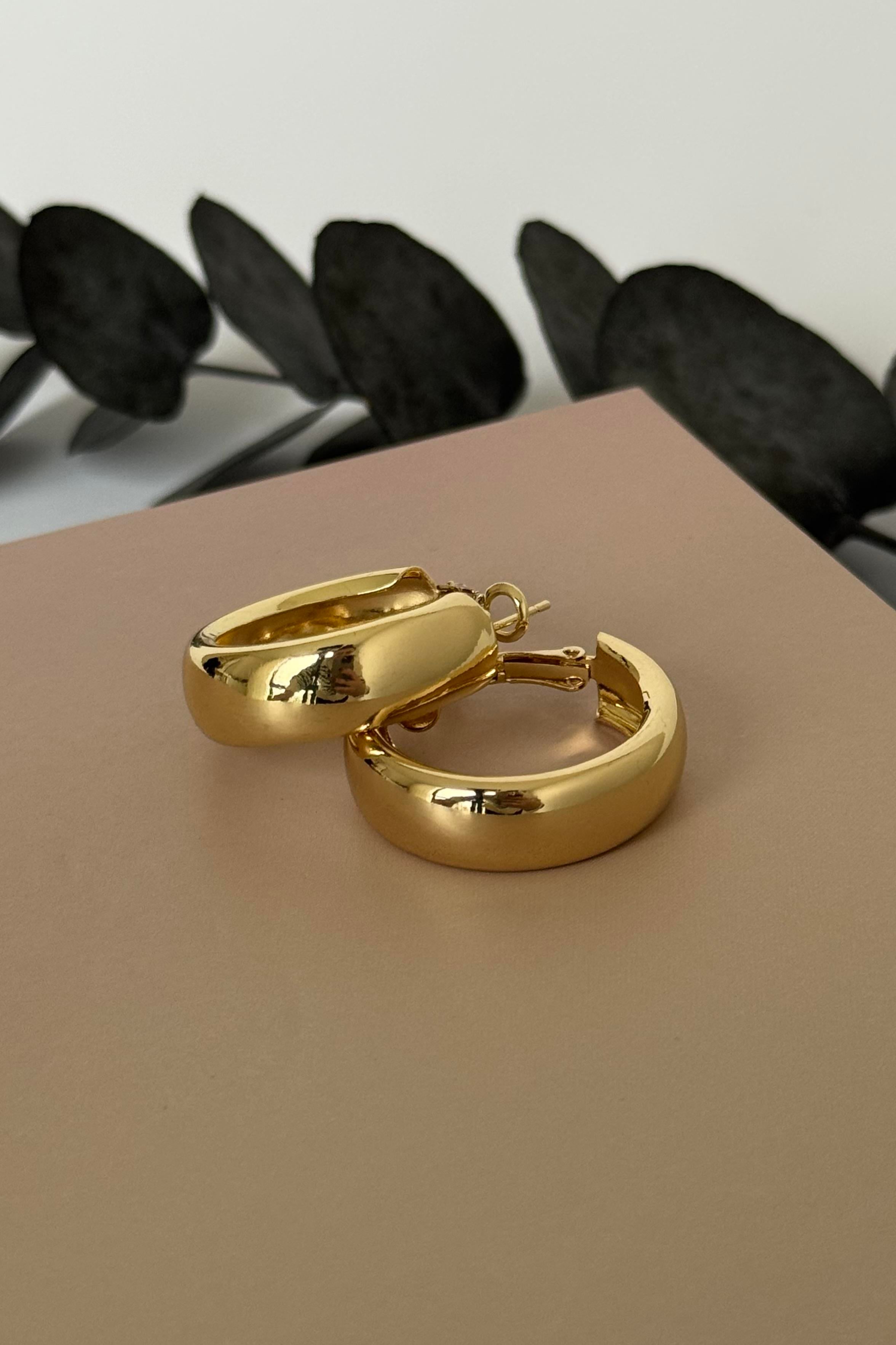Bold Halka Gold Küpe