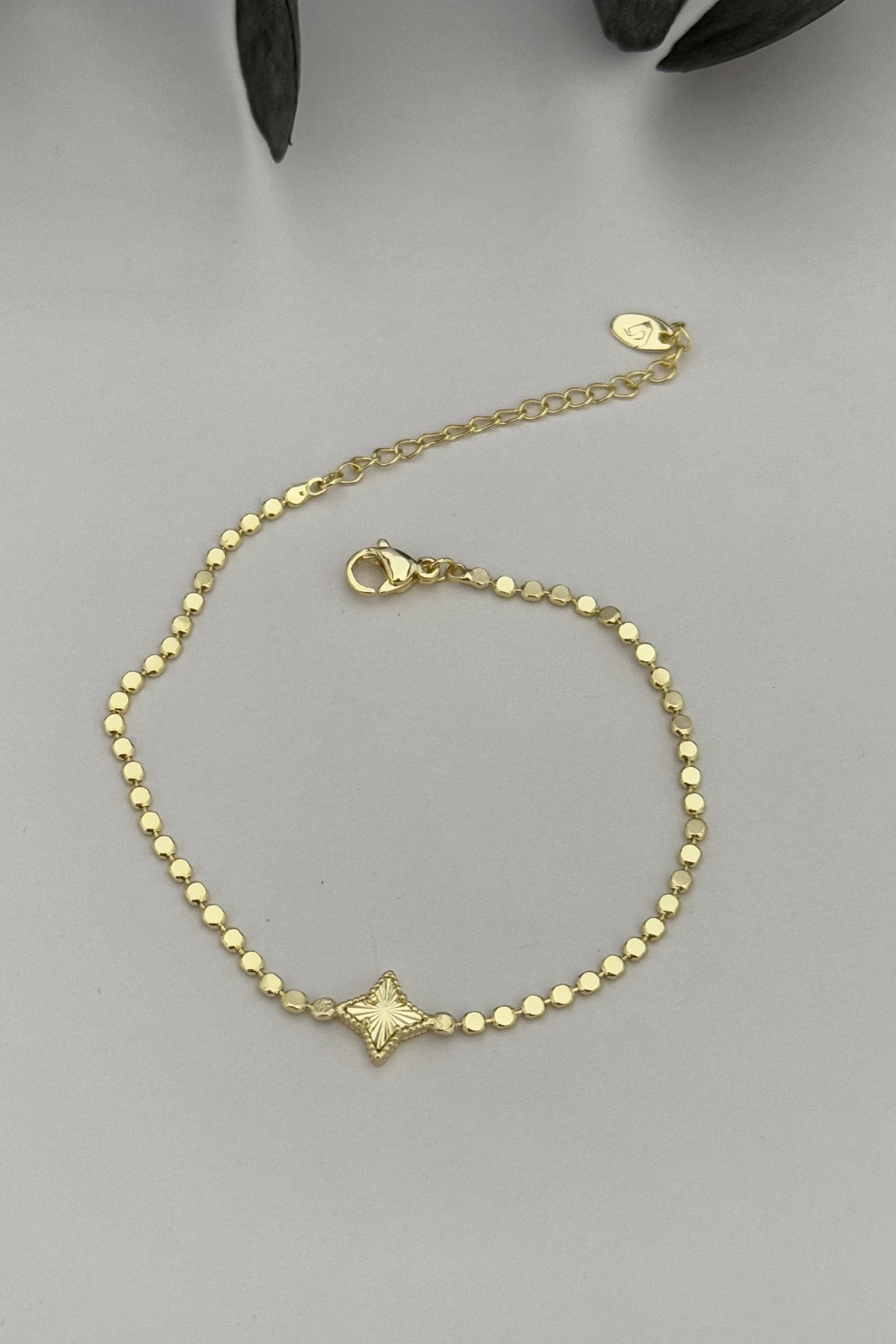 Glamour Clover Gold Bileklik
