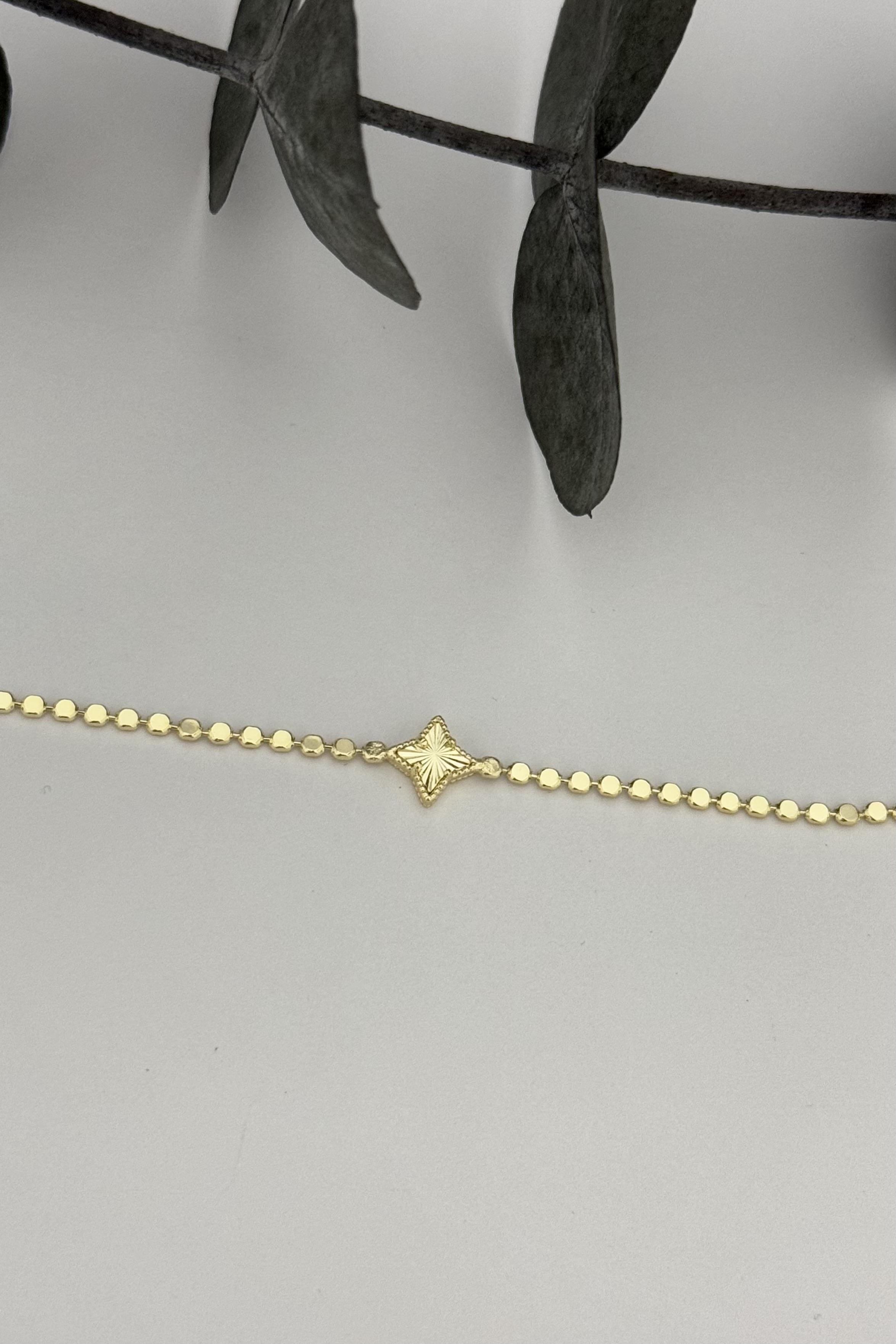 Glamour Clover Gold Bileklik