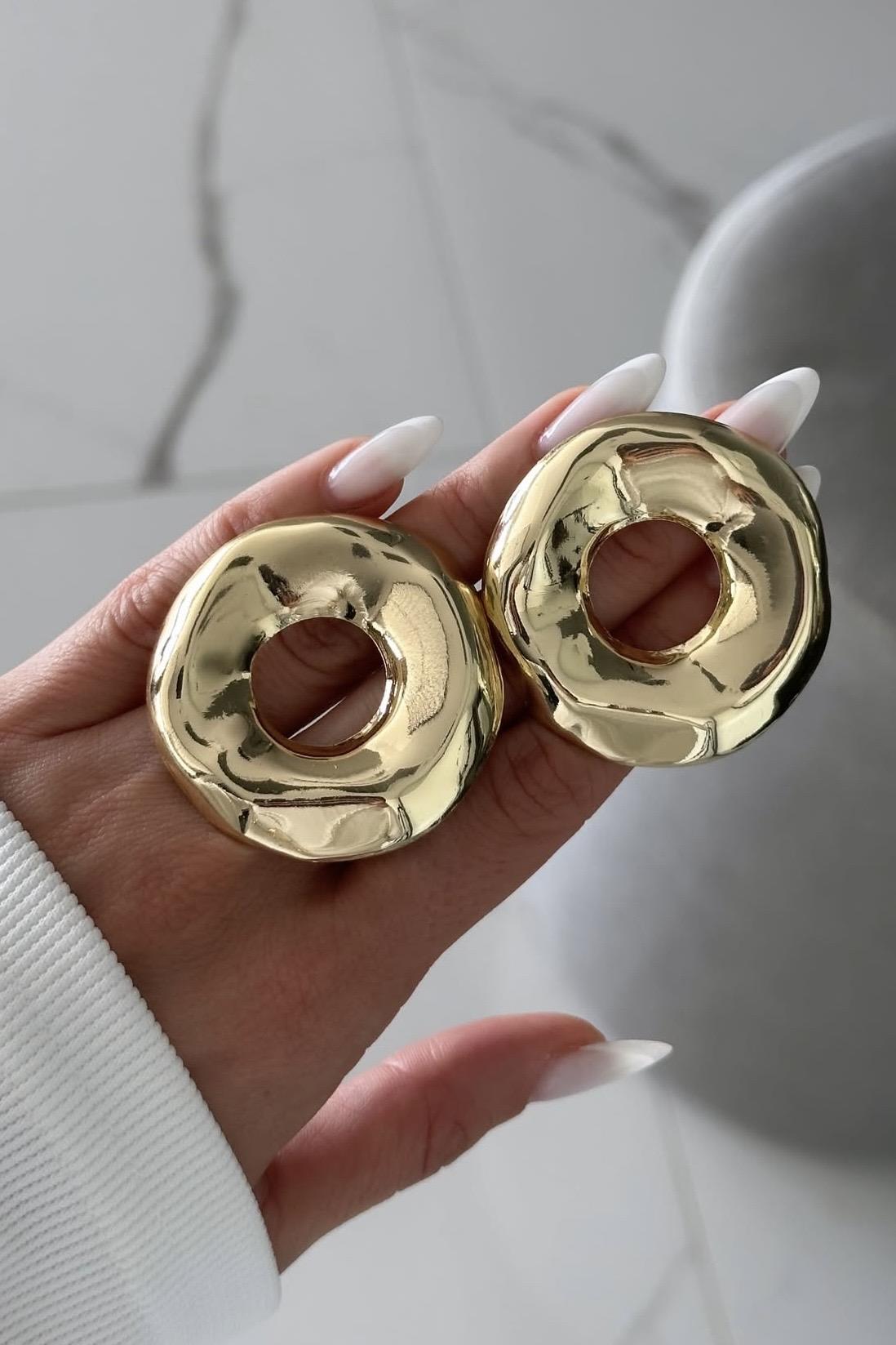 Halo Melt Gold Küpe