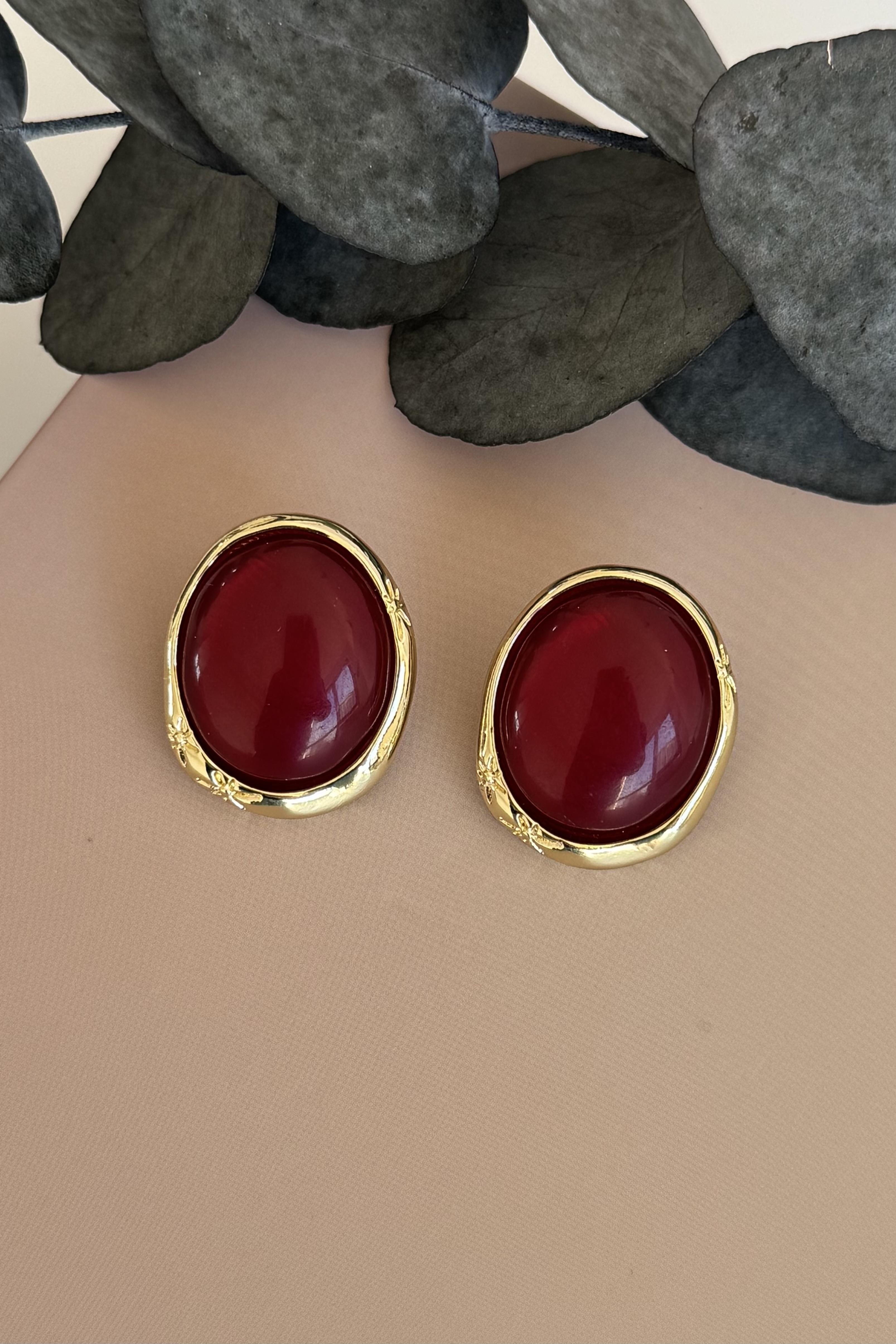 Luno Bordo Küpe