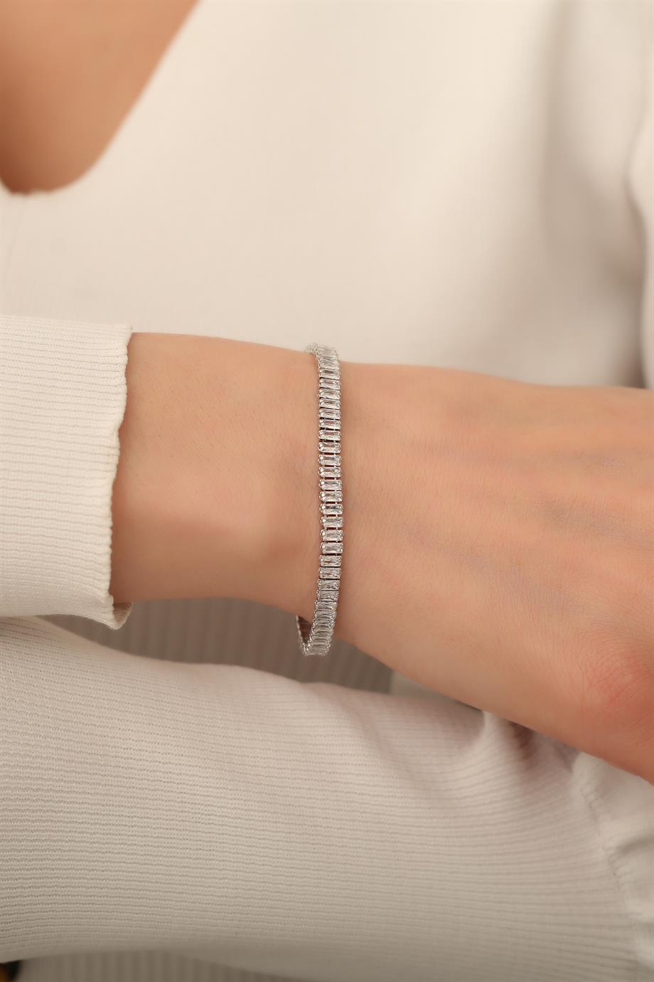 Mini Baget Silver Su Yolu Bileklik