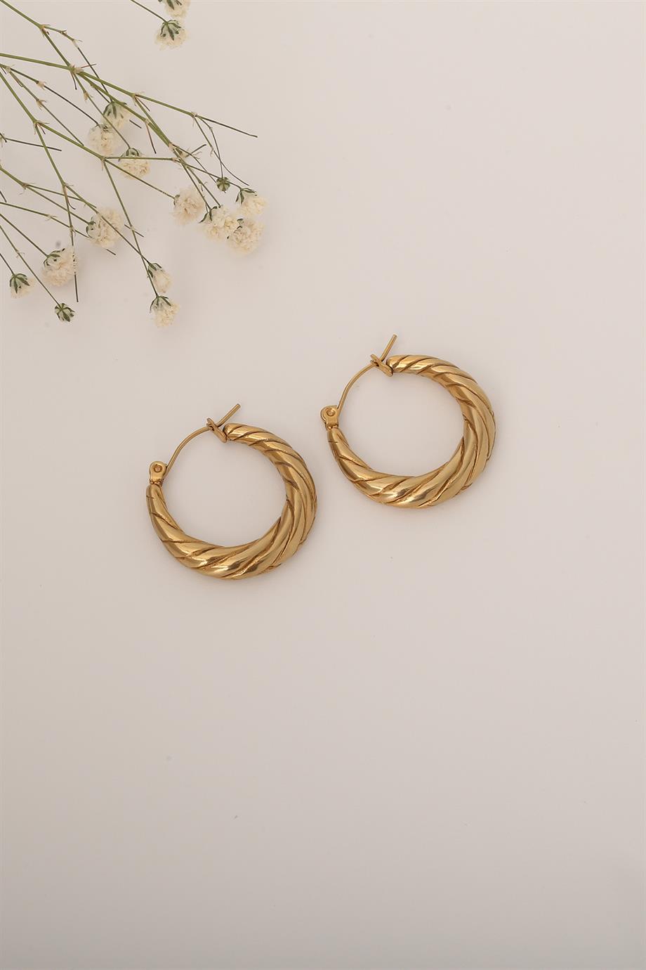 Mini Bella Gold Çelik Küpe