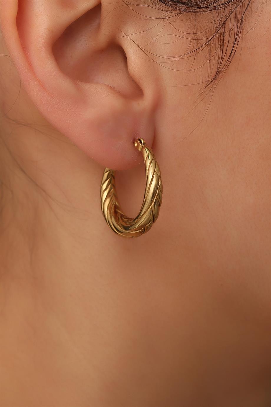 Mini Bella Gold Çelik Küpe