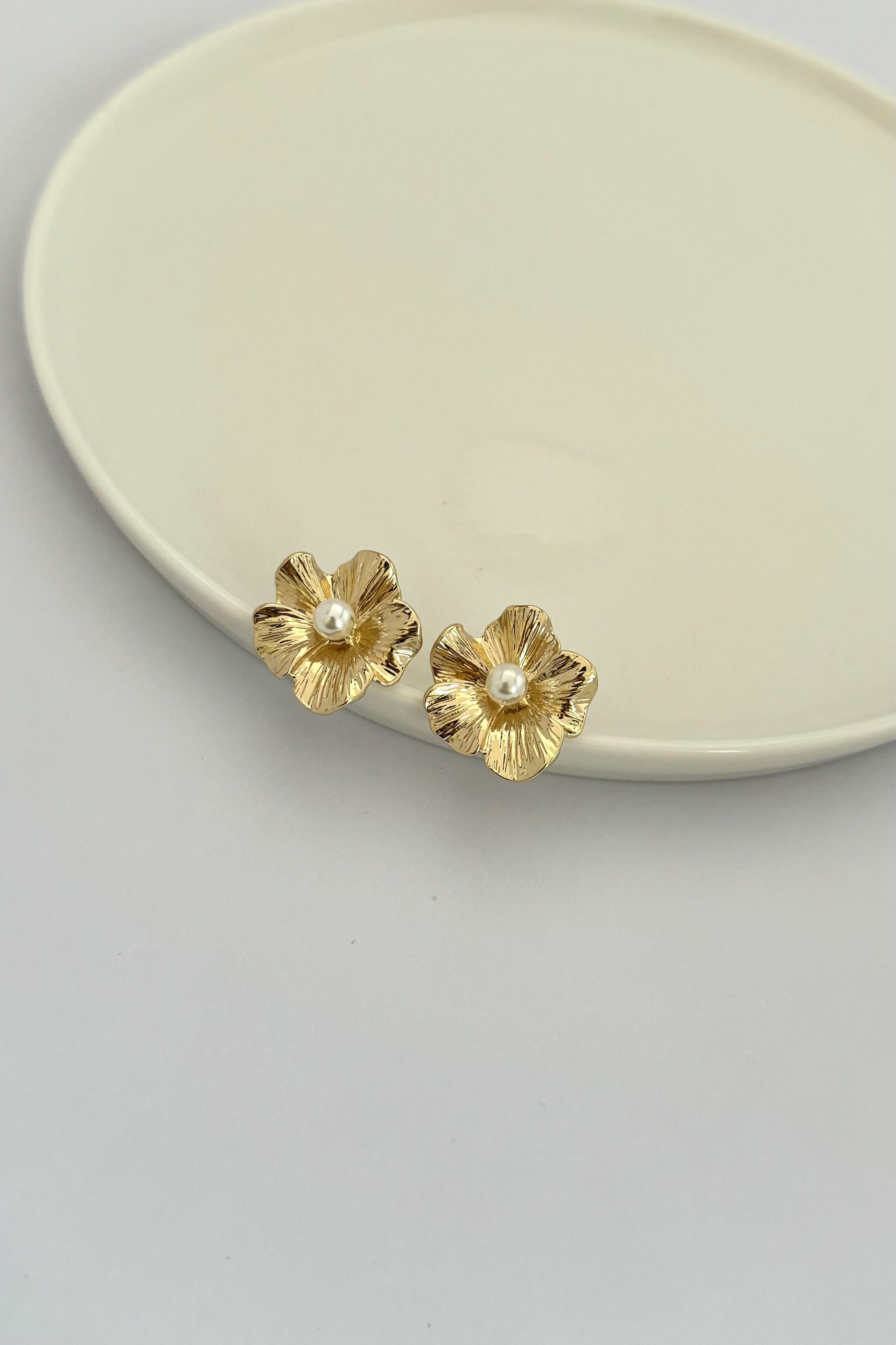 Mini Flower Gold Küpe