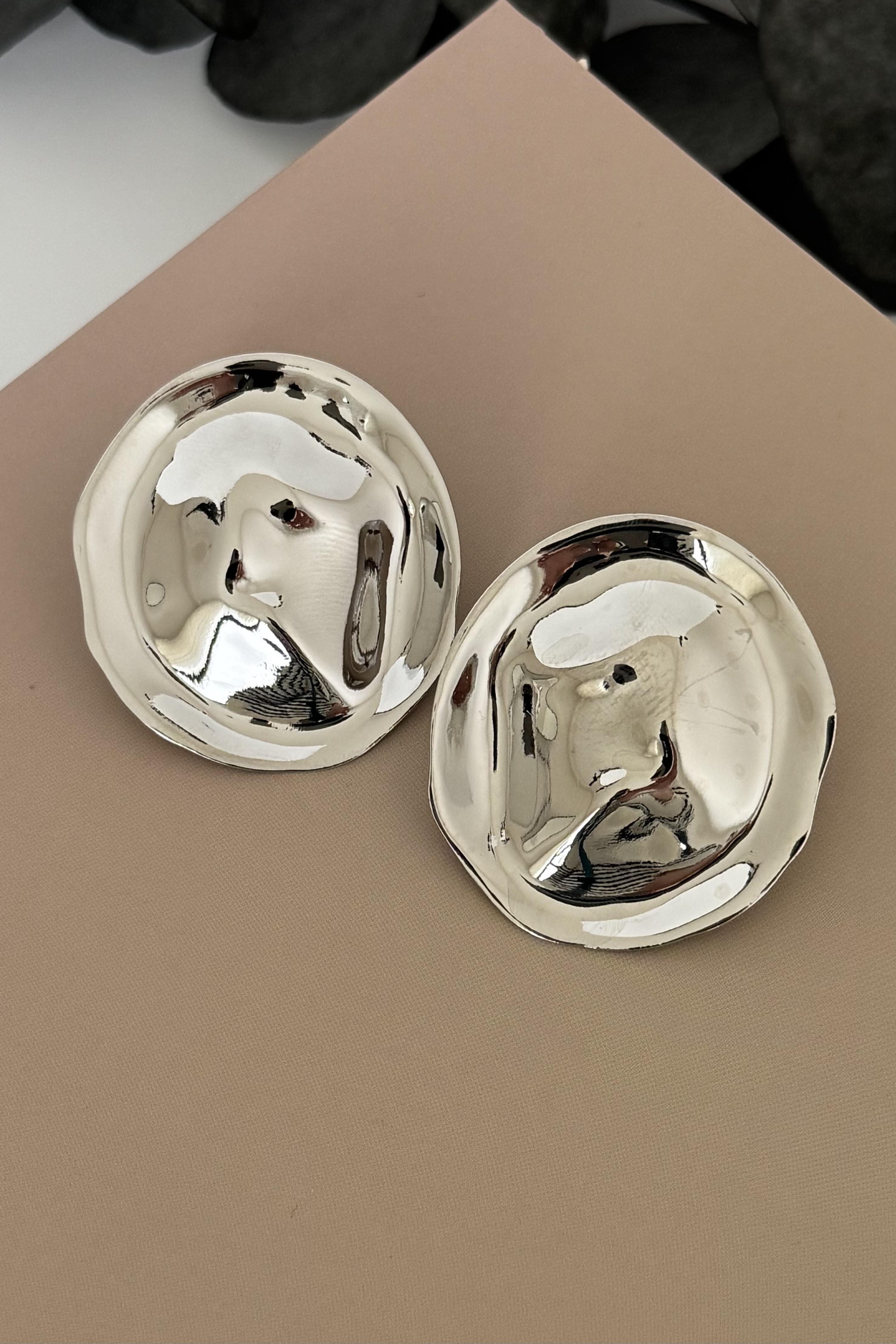 Nugget Silver Küpe