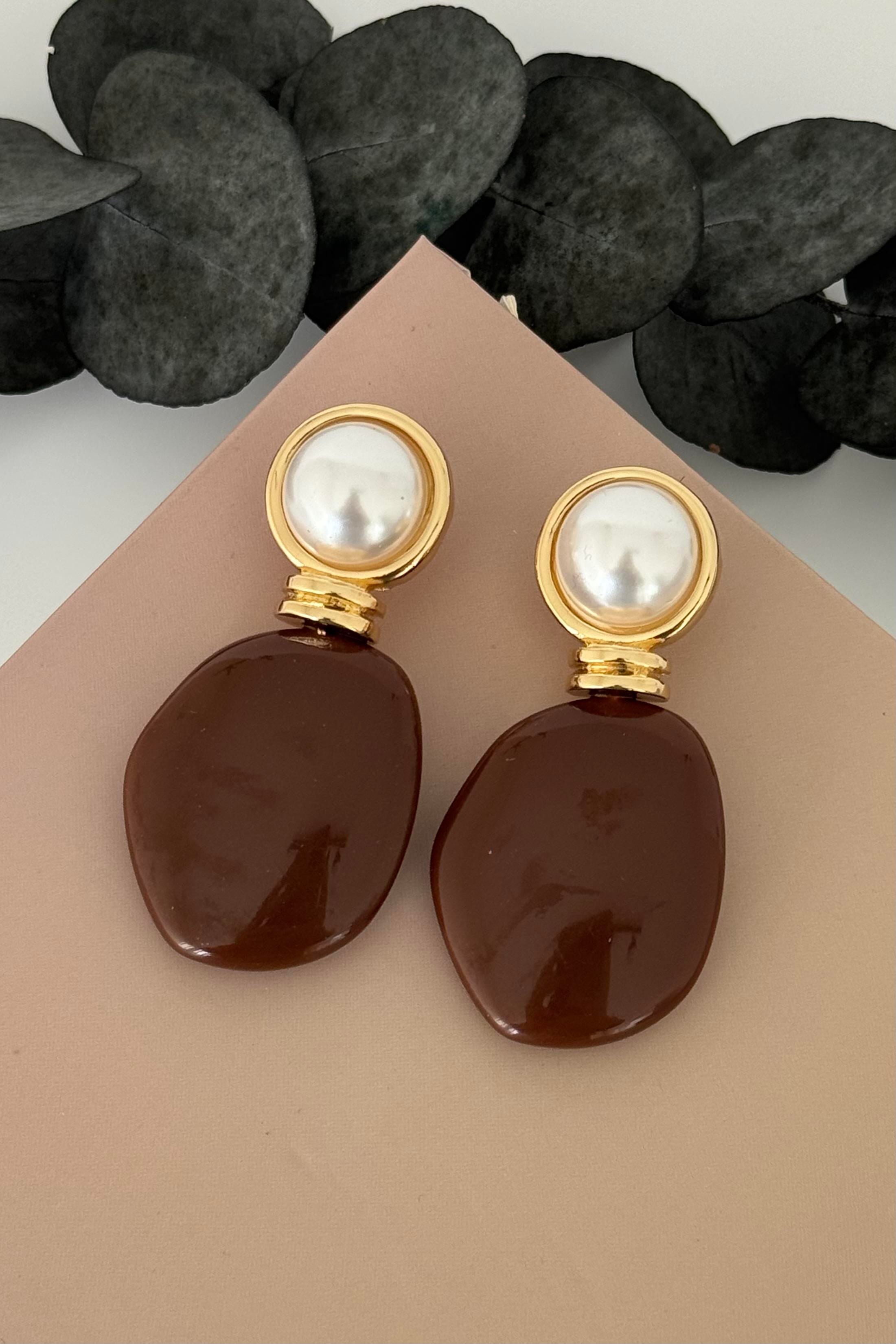 Opal Kahverengi Küpe