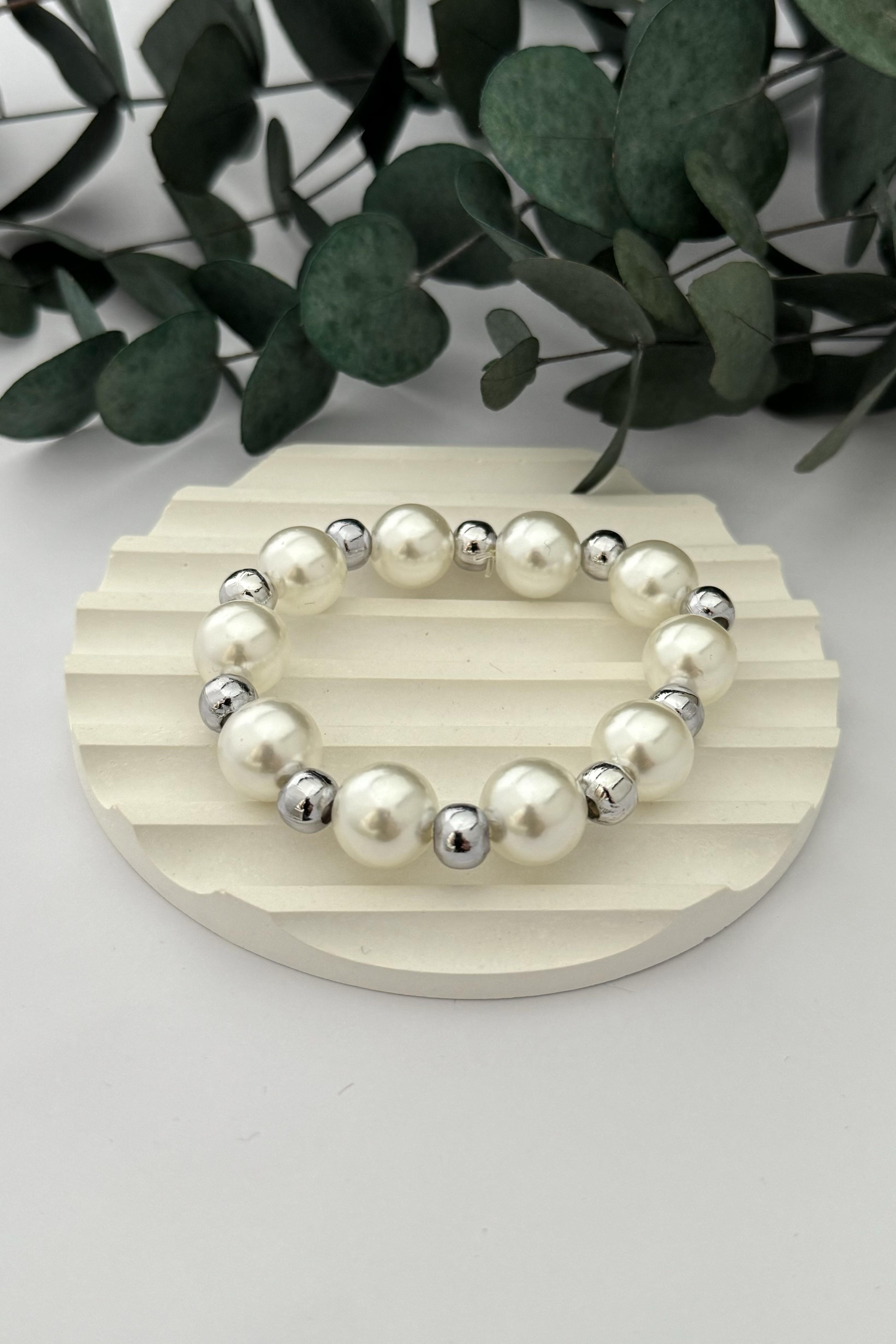 Pearl & Silver Bileklik
