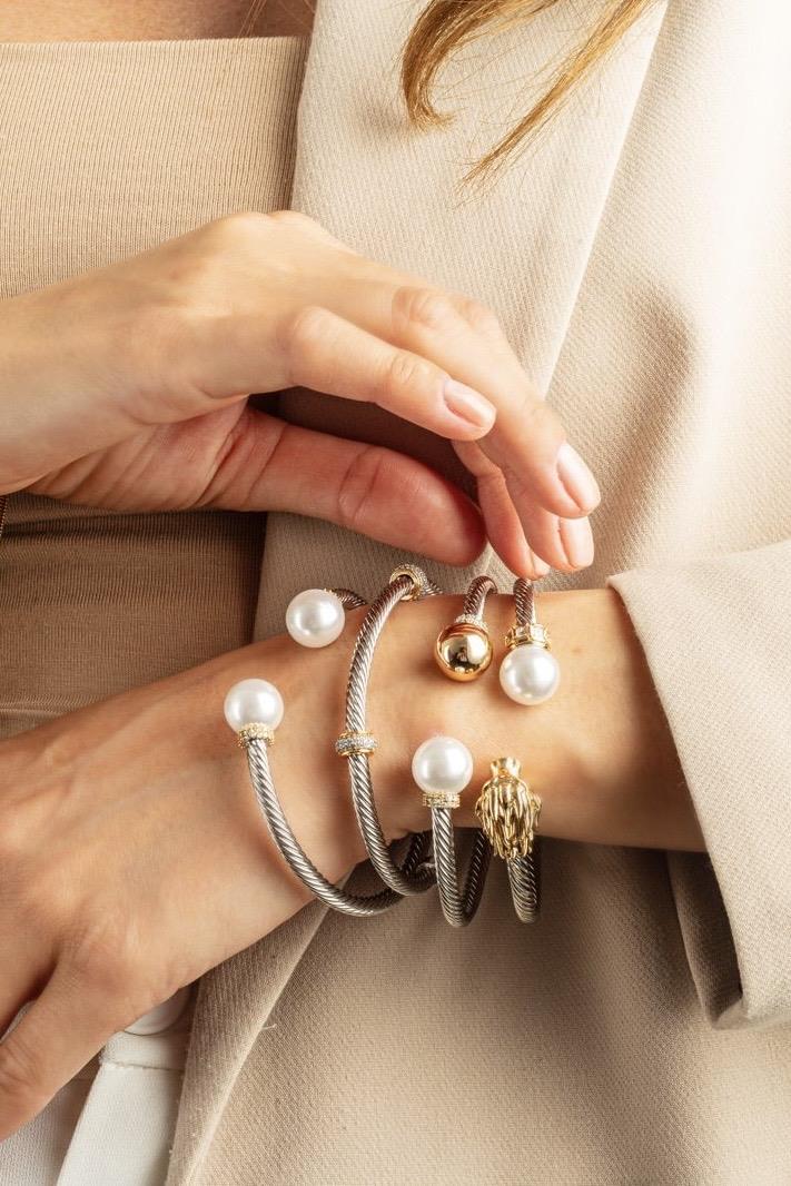 Pearl Two Colour Kelepçe Bileklik