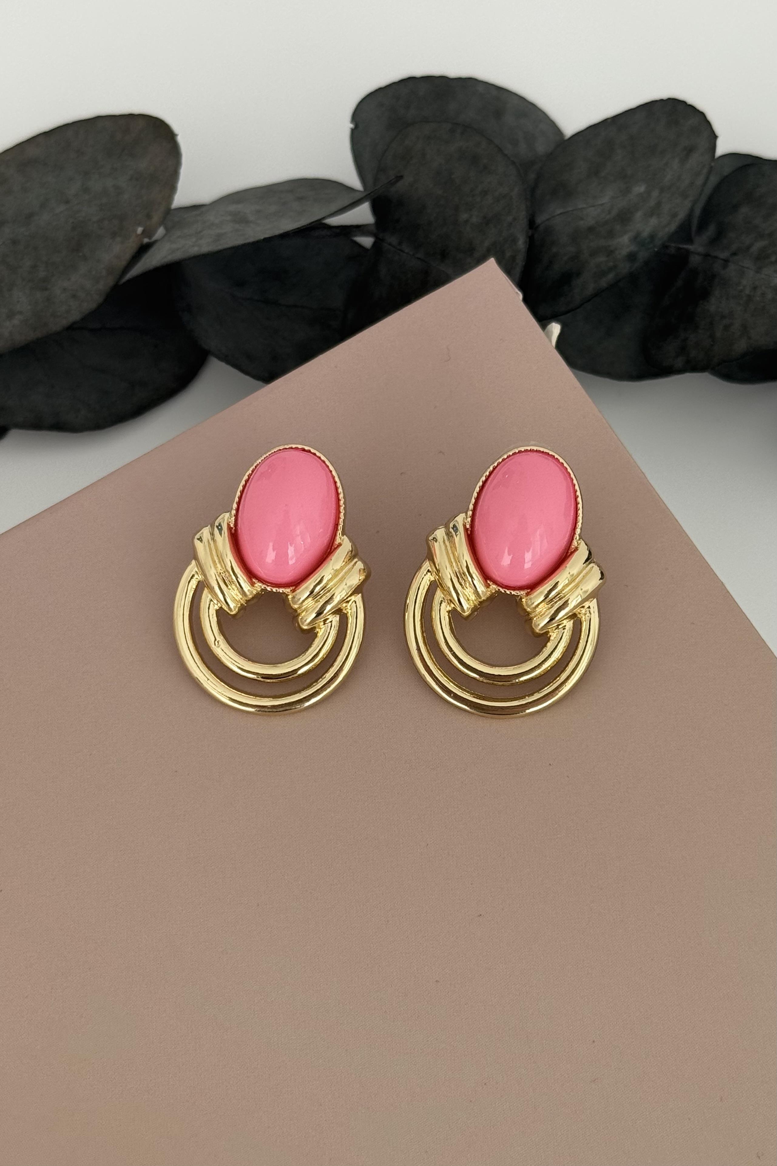 Pembe Knot Küpe