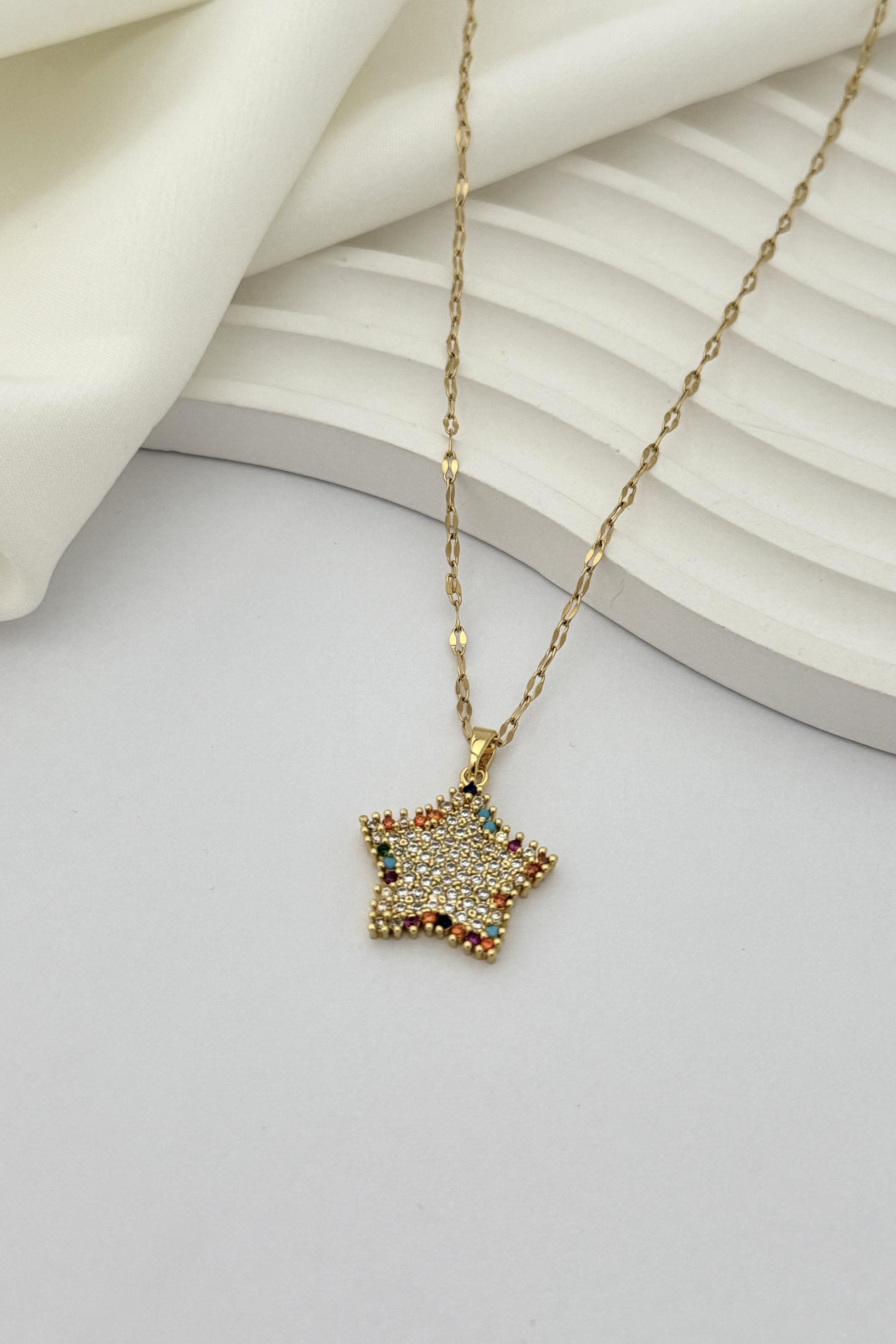 Rainbow Star Kolye