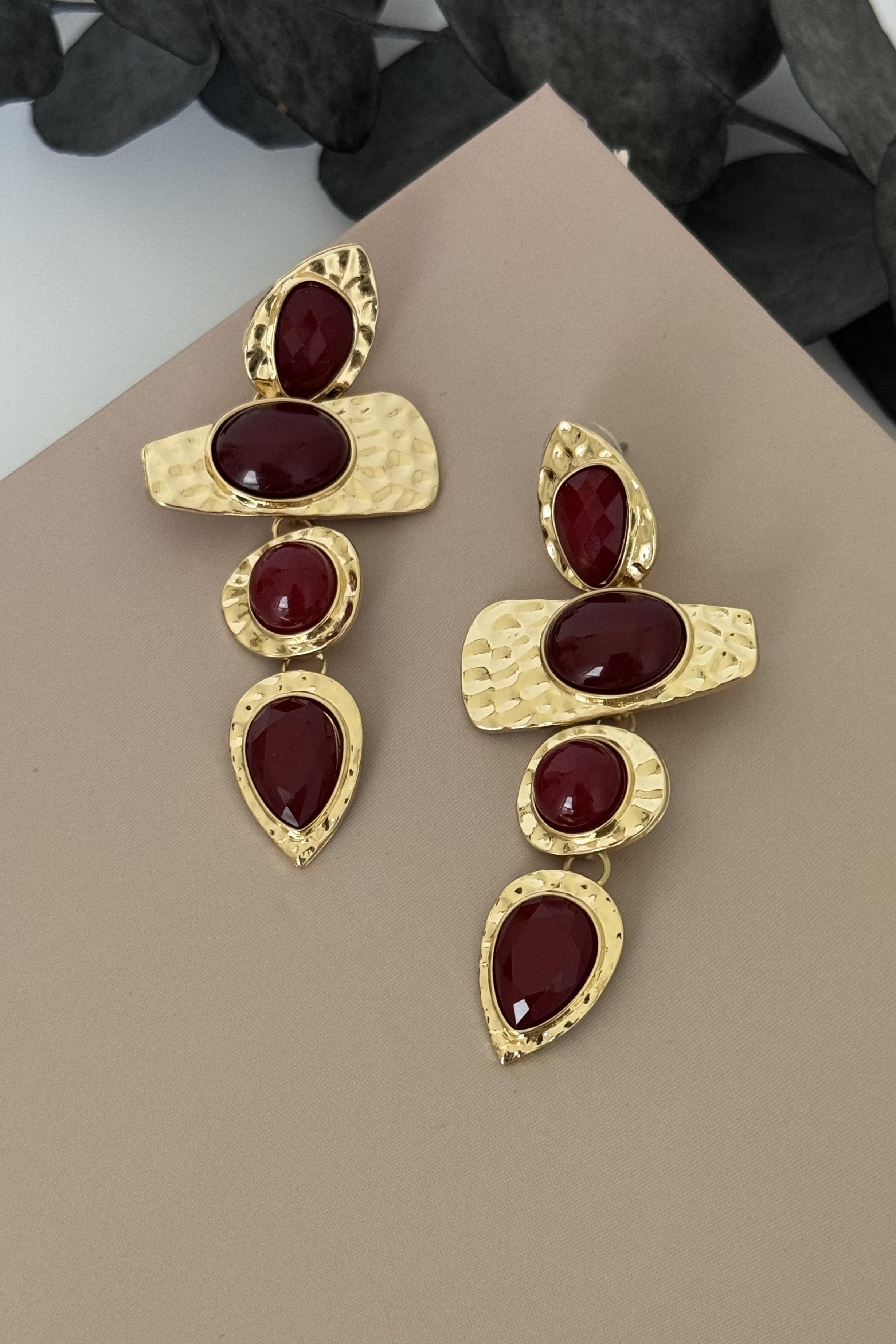 Regalia Bordo Küpe