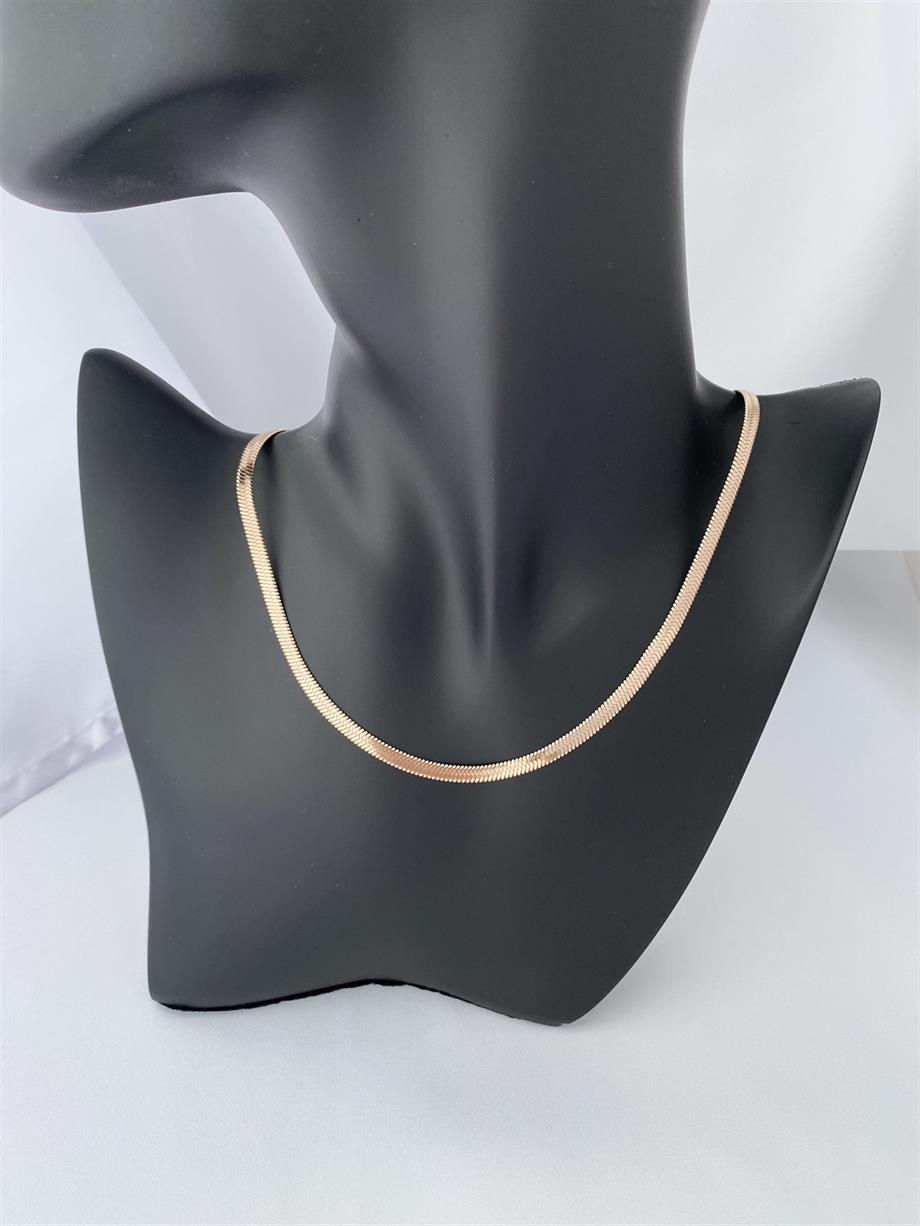 İtalyan Ezme Zincir Rose 60cm Kolye